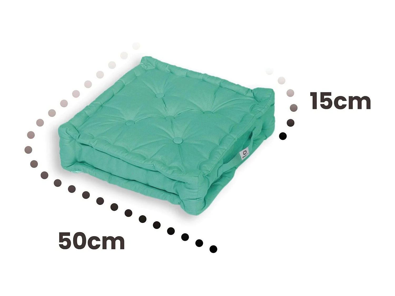 Coussin de sol lot de 2  - 50 x 50 cm Bleu Caraibes