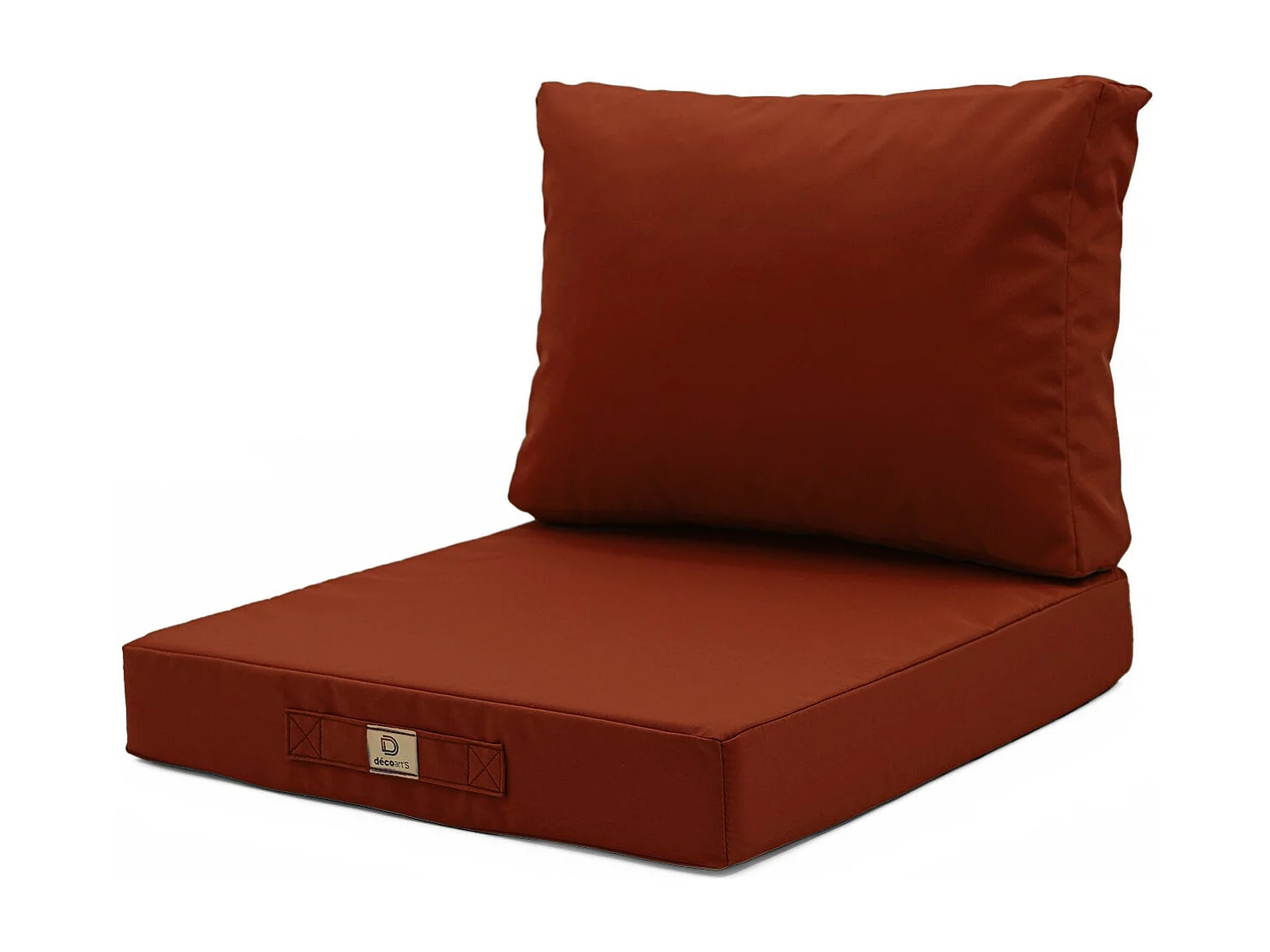 Coussins pour salon de jardin déhoussable 50x50cm Terracotta