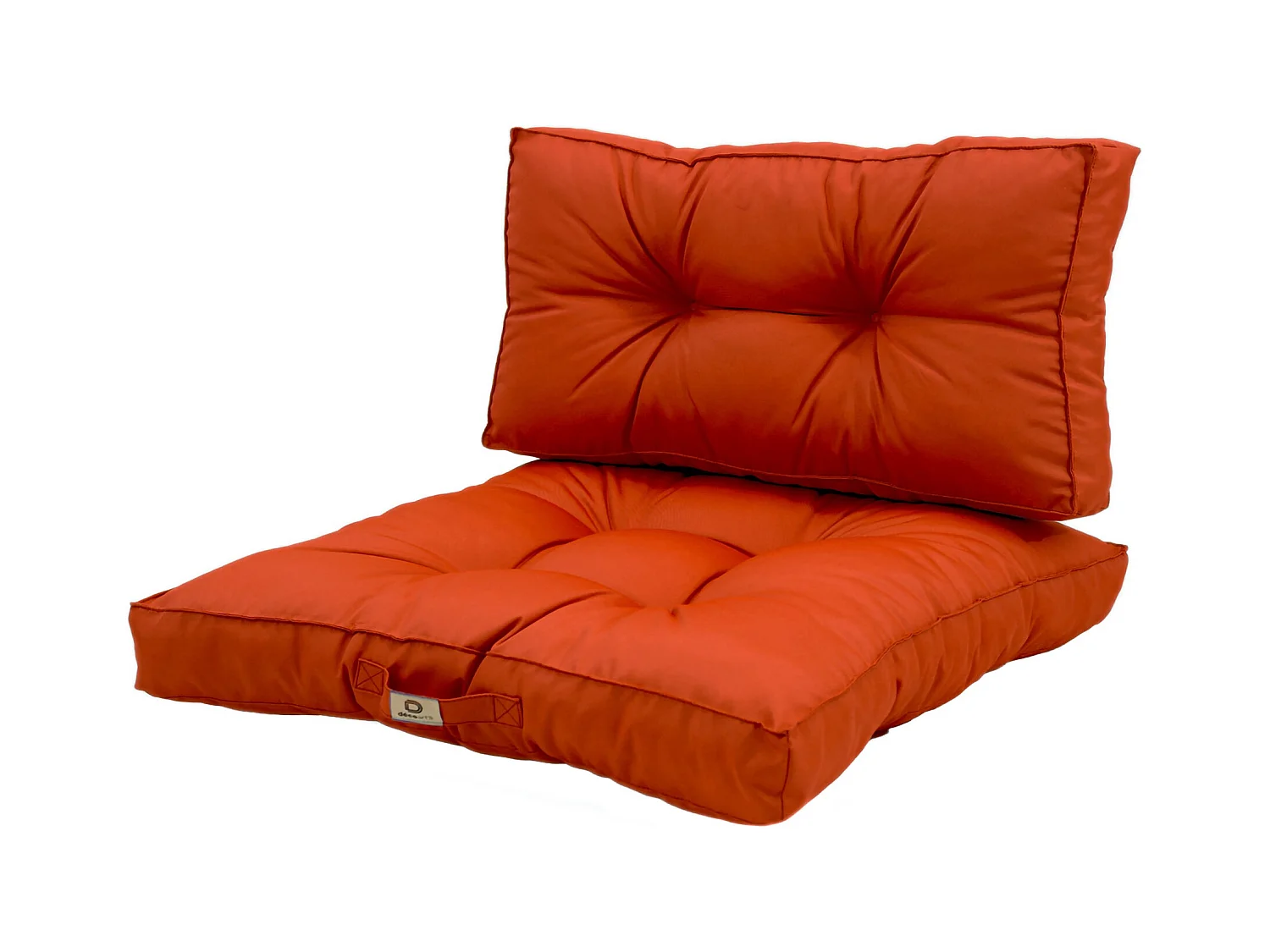 Coussins pour salon de jardin capitonné 60x60cm orange