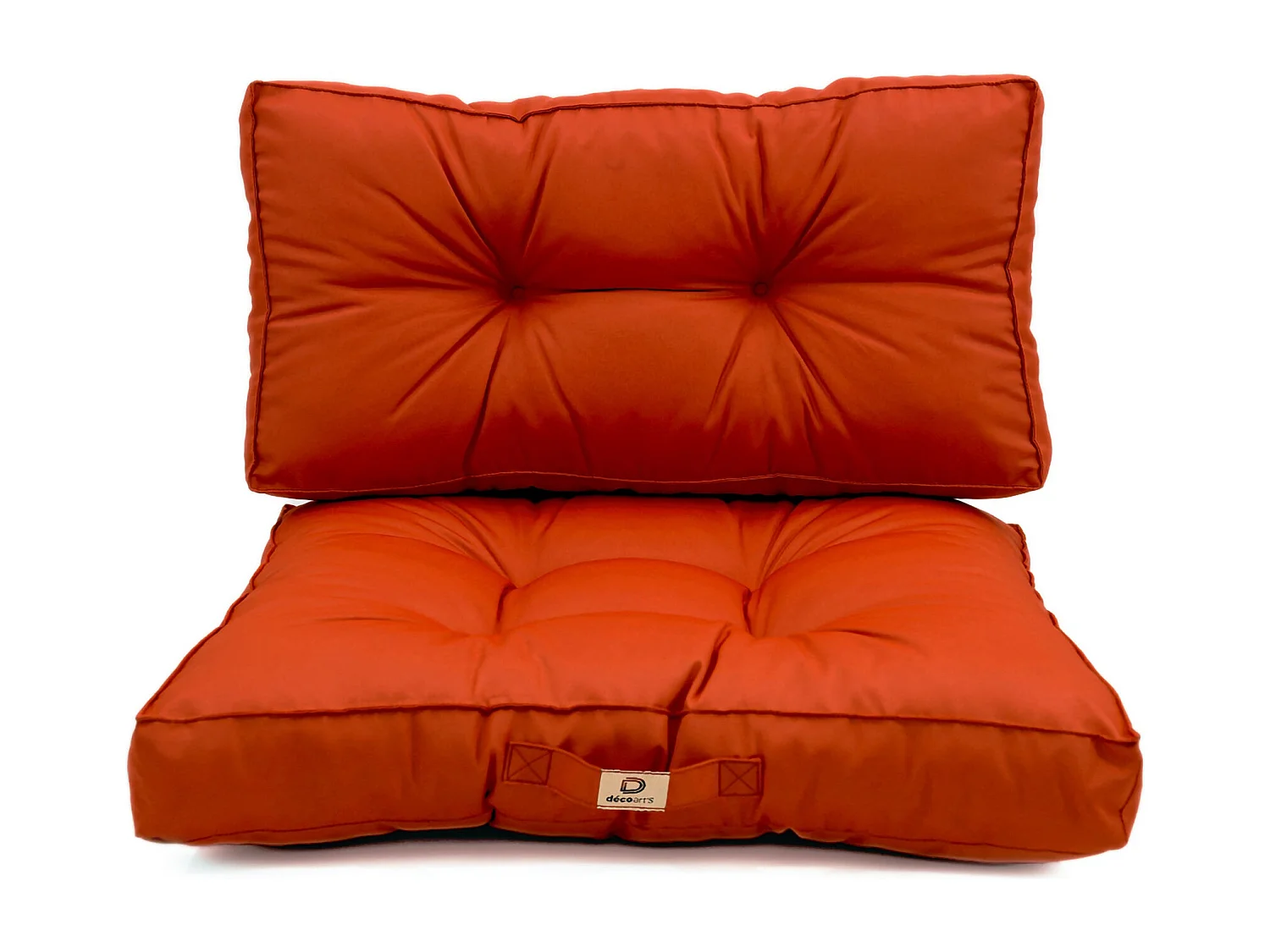 Coussins pour salon de jardin capitonné 60x60cm orange