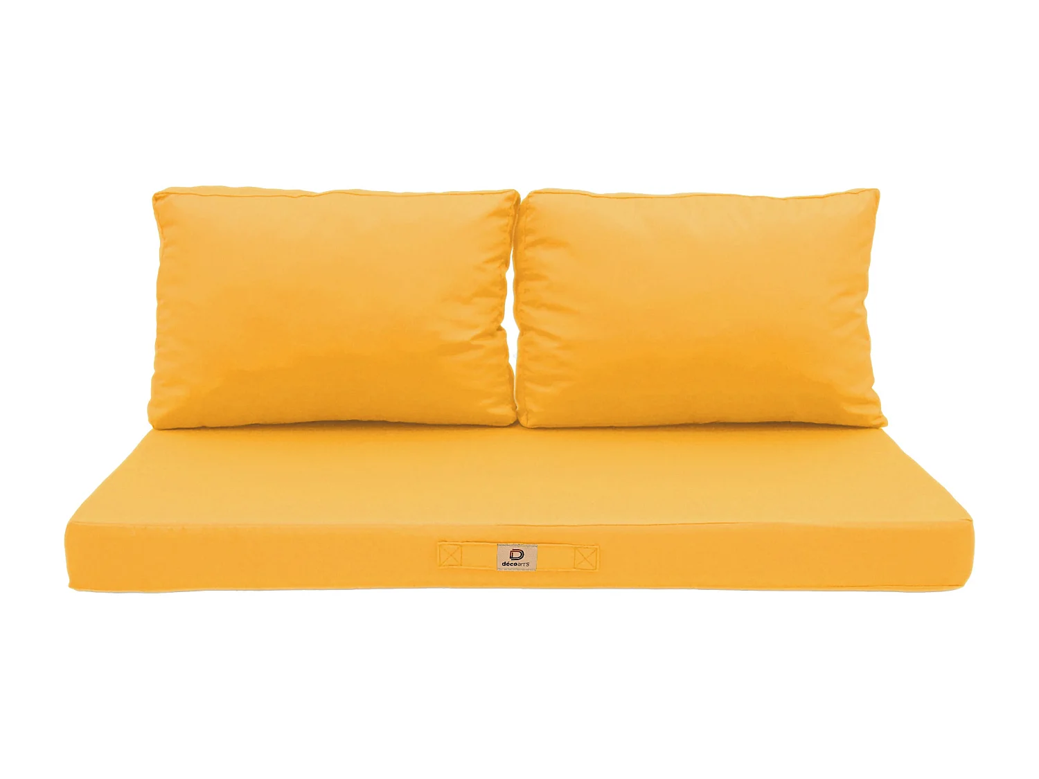 Coussins pour salon de jardin déhoussable 120x60cm Jaune