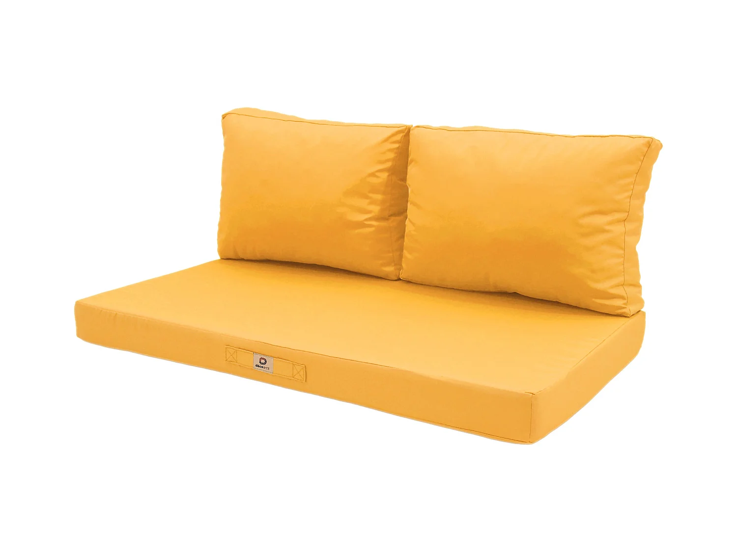 Coussins pour salon de jardin déhoussable 120x60cm Jaune