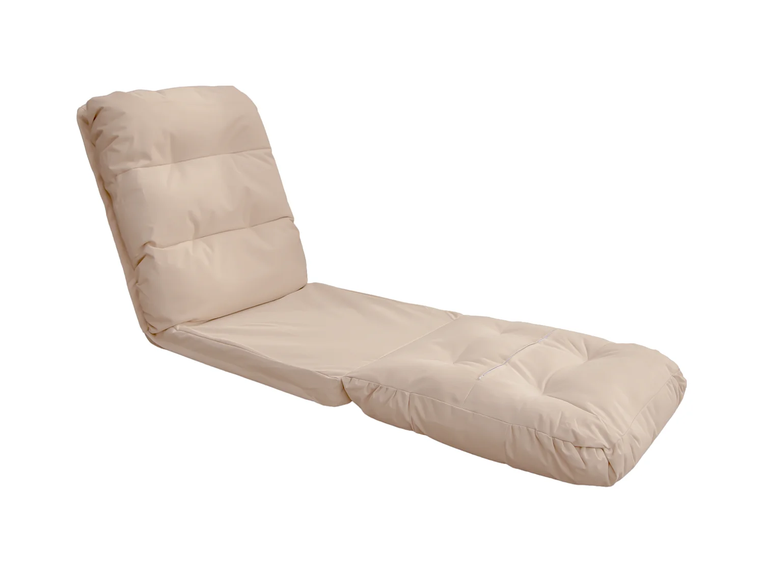 Fauteuil Convertible avec Dossier Réglable à 6 Positions Beige