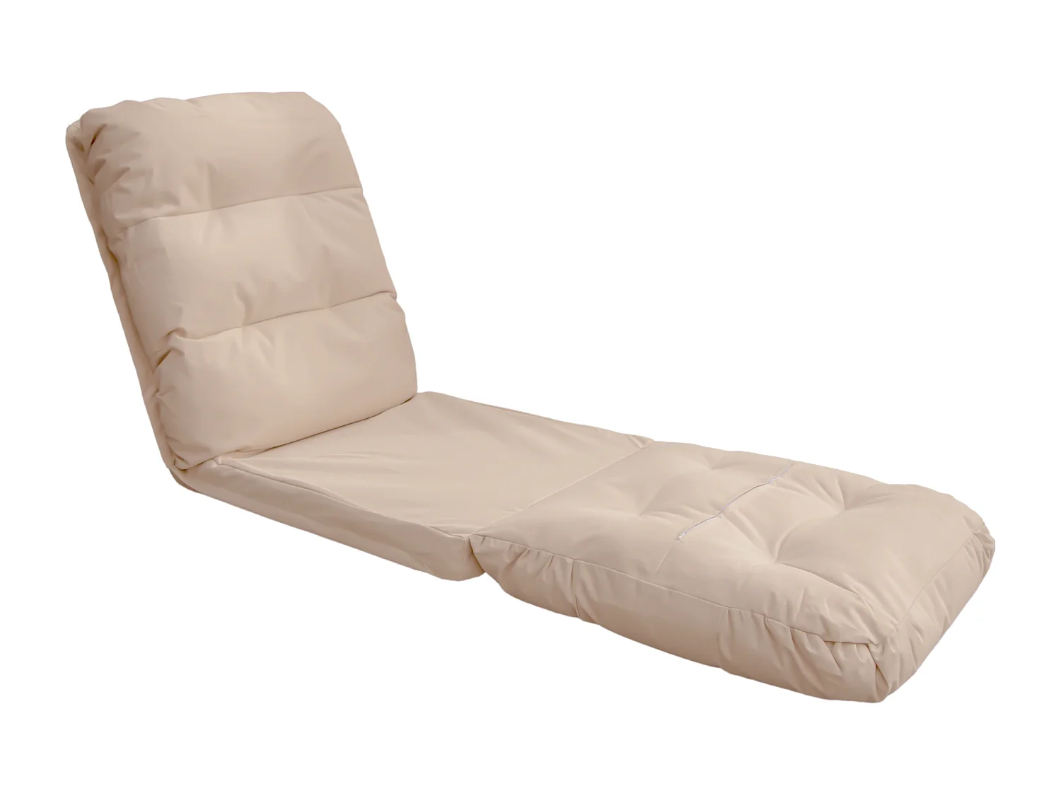 Fauteuil Convertible avec Dossier Réglable à 6 Positions Beige