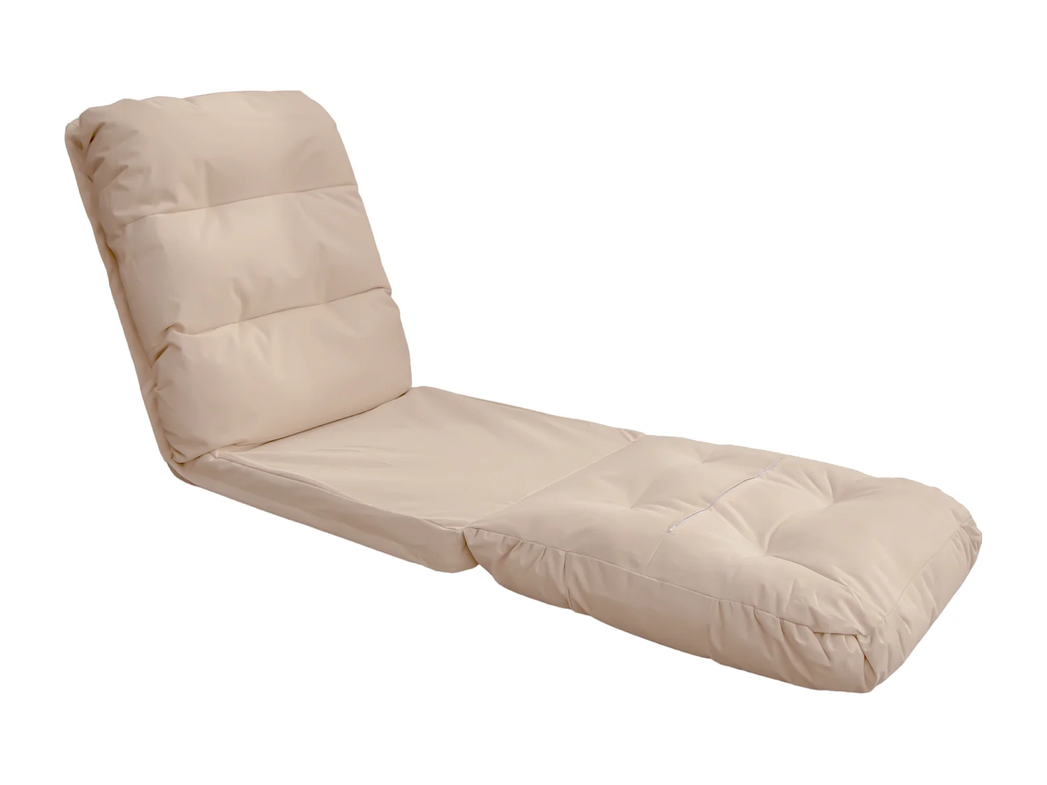 Fauteuil Convertible avec Dossier Réglable à 6 Positions Beige