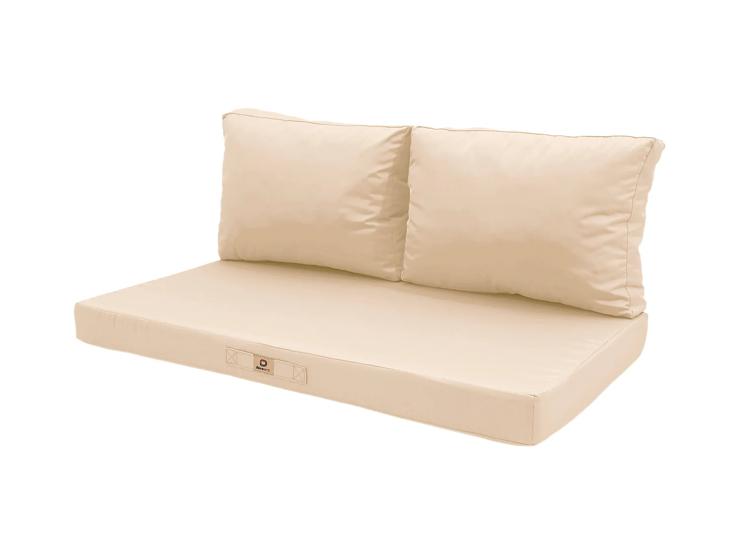 Coussins pour salon de jardin déhoussable 120x60cm Beige