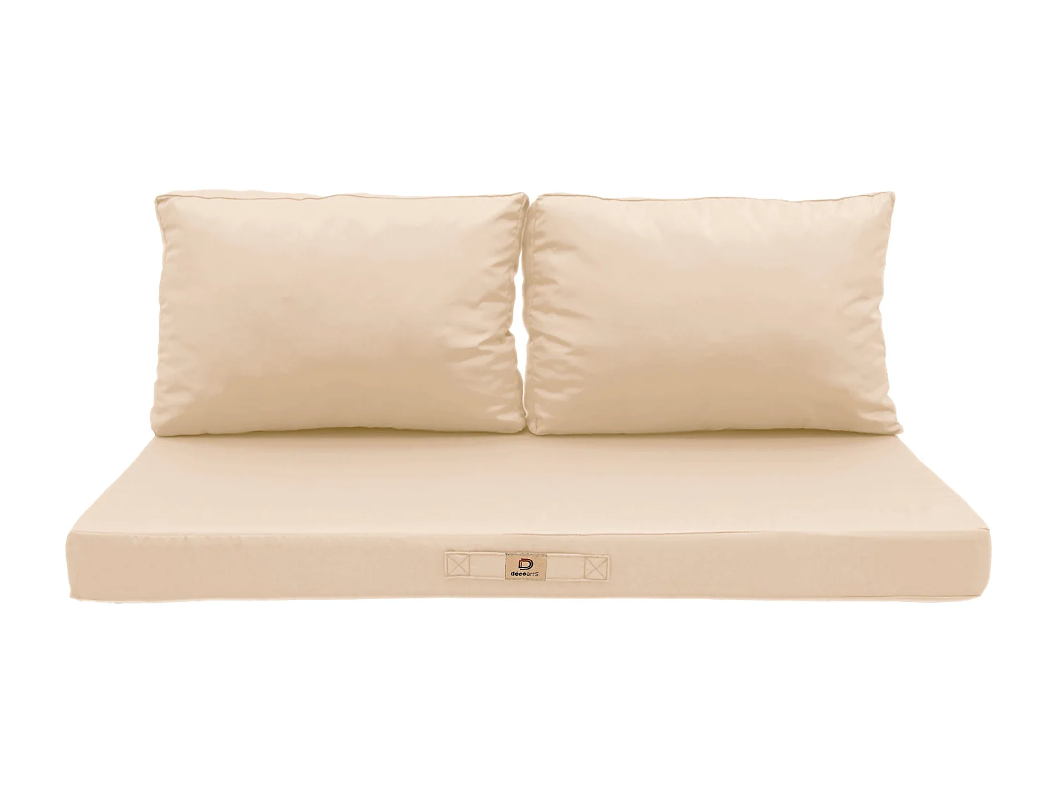 Coussins pour salon de jardin déhoussable 120x60cm Beige