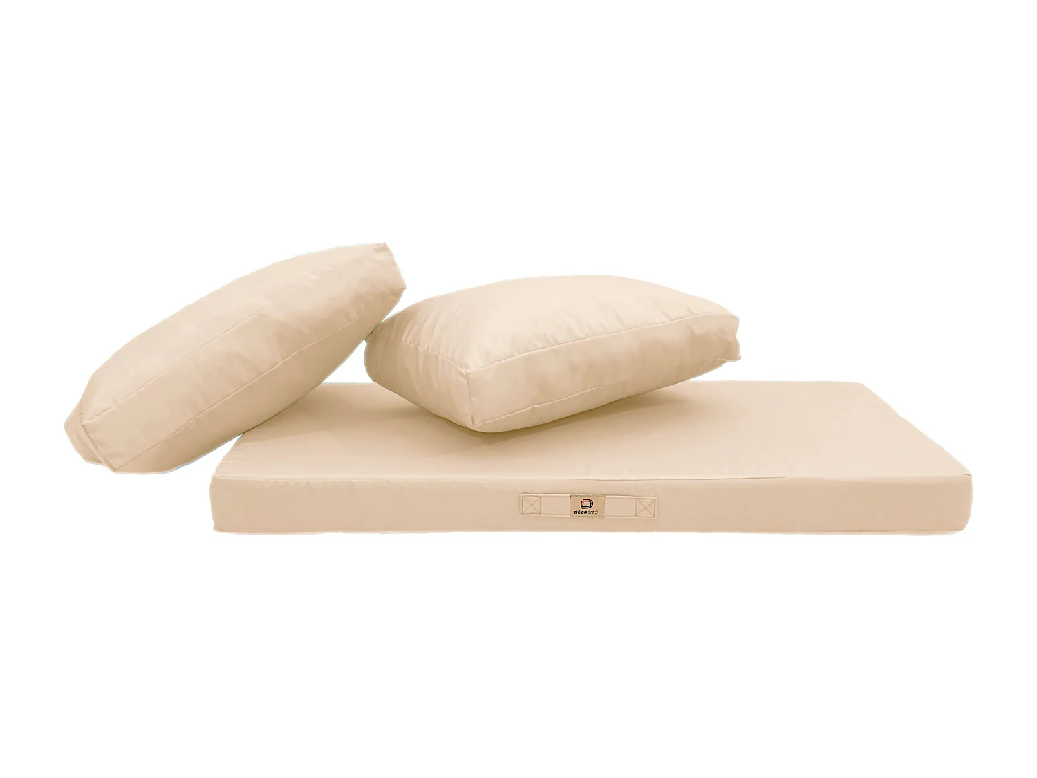 Coussins pour salon de jardin déhoussable 120x60cm Beige