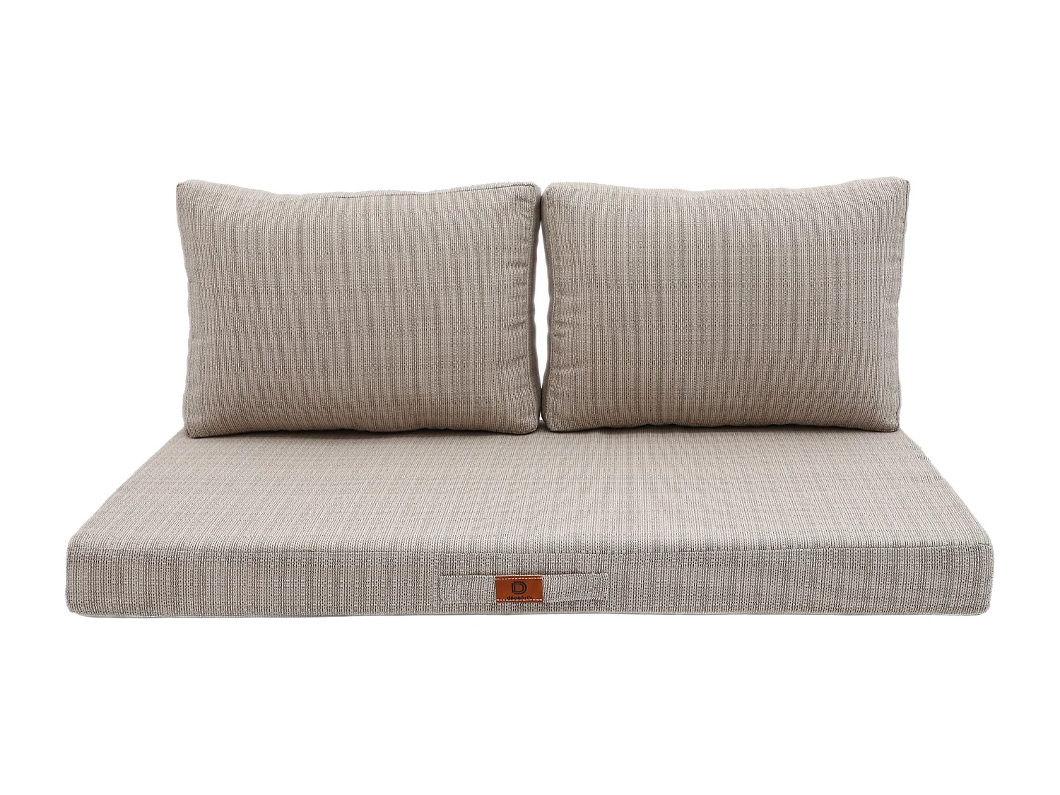 Coussins pour salon de jardin déhoussable 100x50cm Beige chiné noir