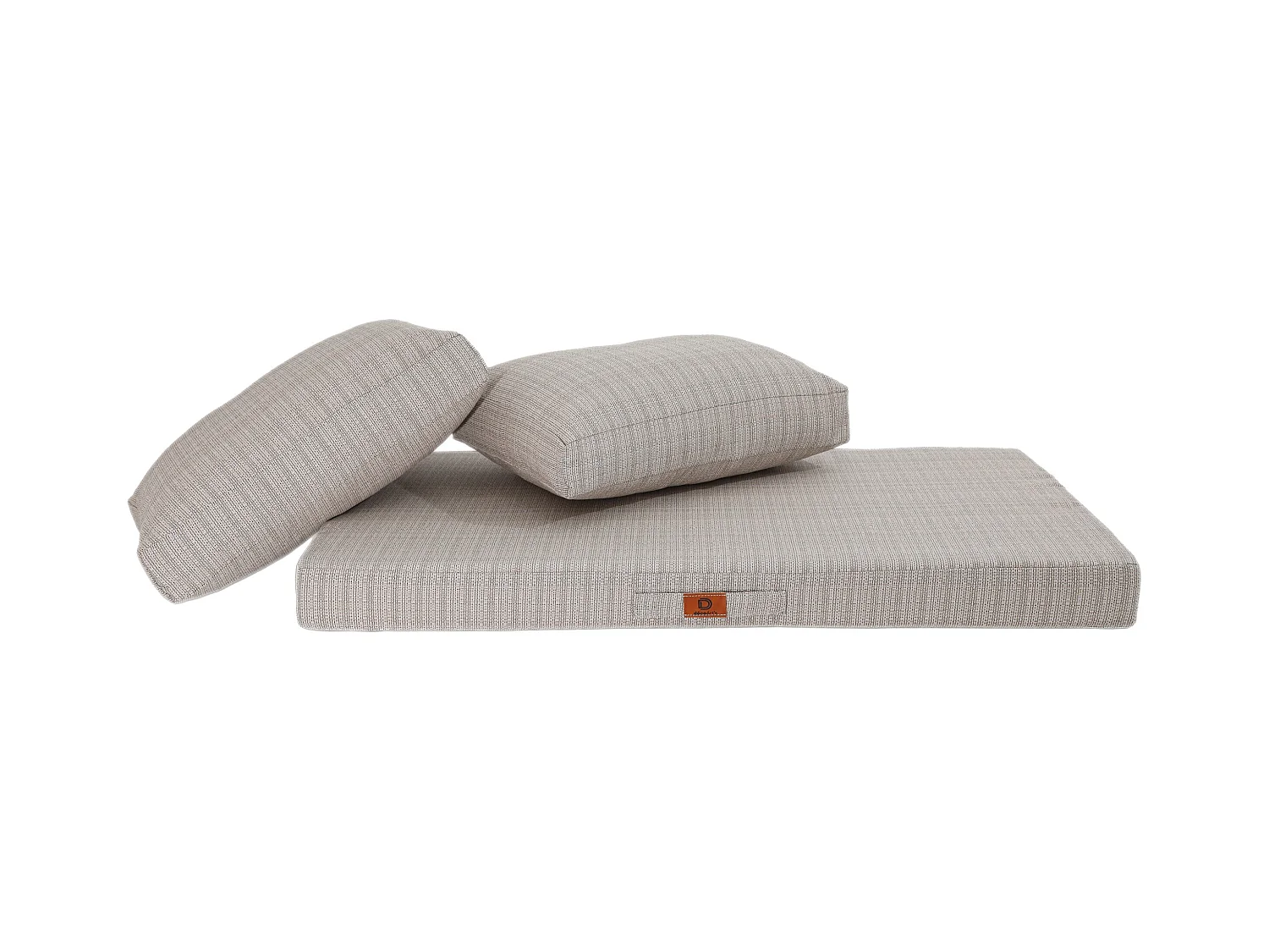 Coussins pour salon de jardin déhoussable 100x50cm Beige chiné noir