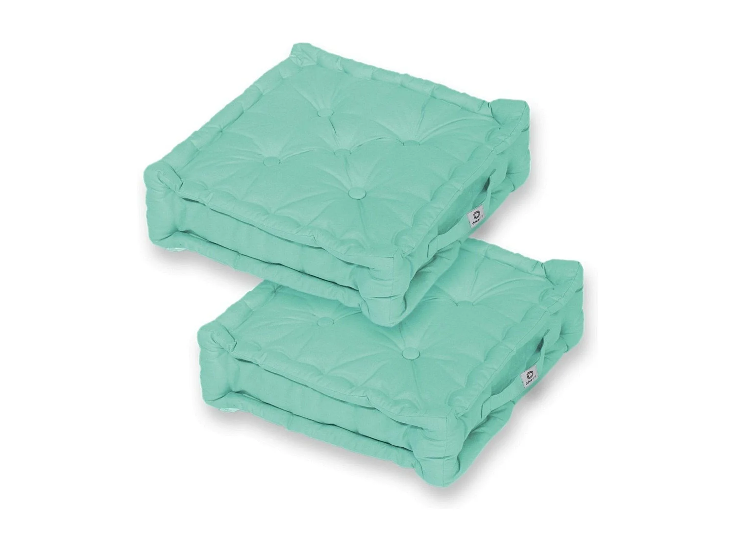 Coussin de sol lot de 2  - 50 x 50 cm Vert Mint