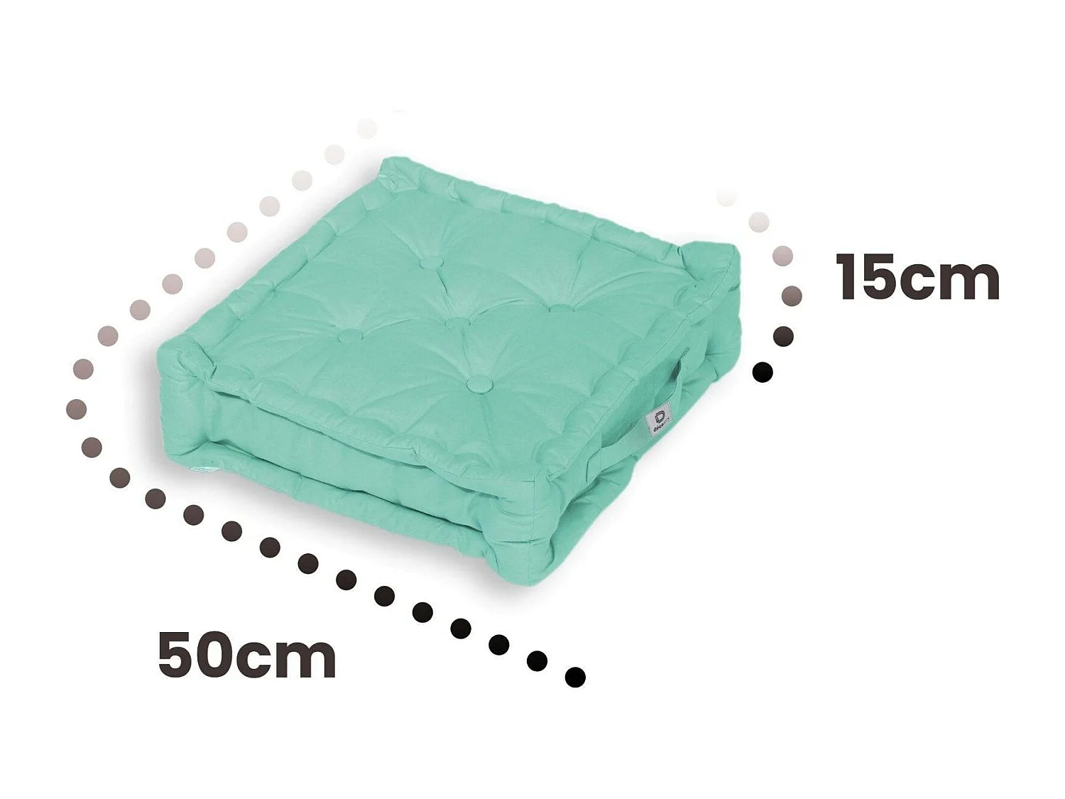 Coussin de sol lot de 2  - 50 x 50 cm Vert Mint