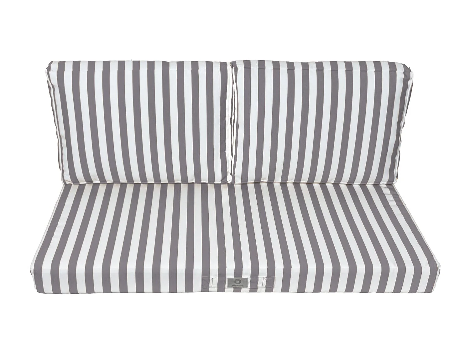 Coussins pour salon de jardin déhoussable 100x50cm Rayure gris foncé