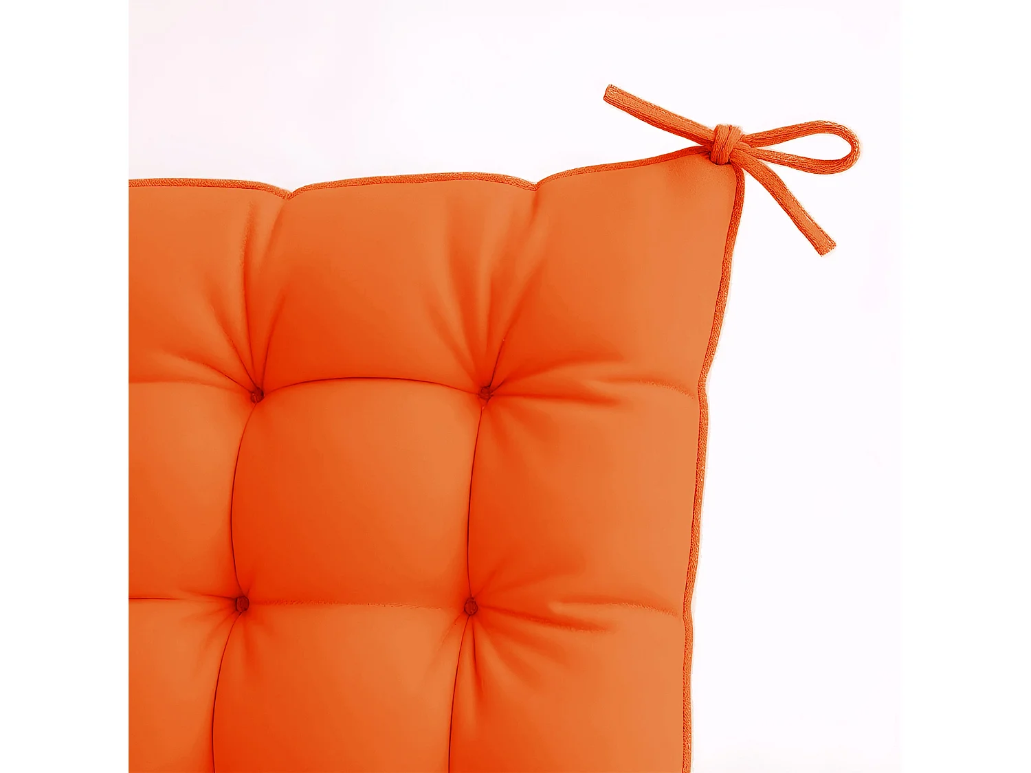 Lot de 4 Galettes de chaise en polyester 40 x 40 cm  orange
