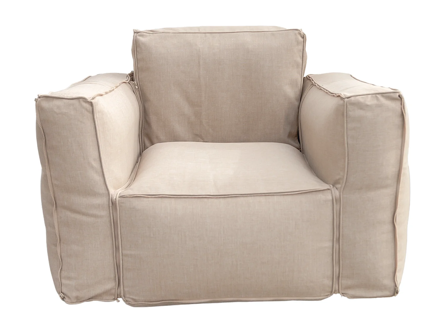 Canapé salon de jardin modulable 90x75x65cm Beige