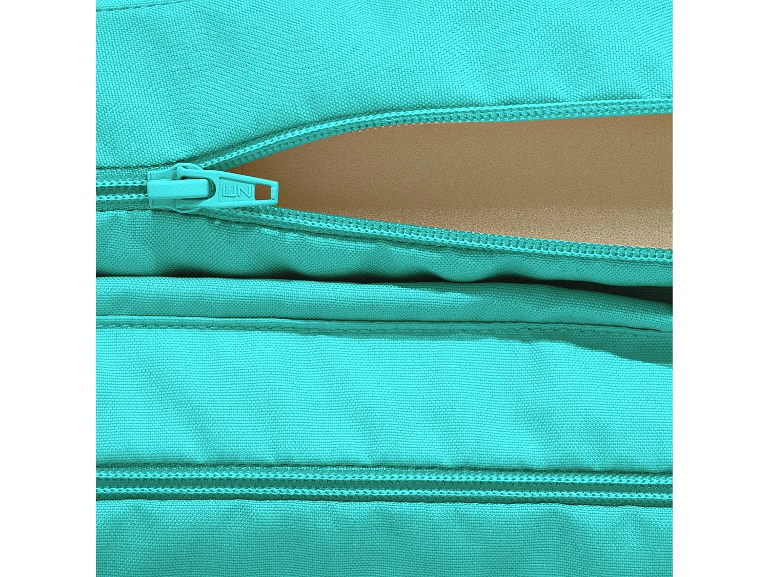 Coussin Bain de Soleil - Matelas pour Transat Dehoussable- 185x60x5cm - Bleu caraibes