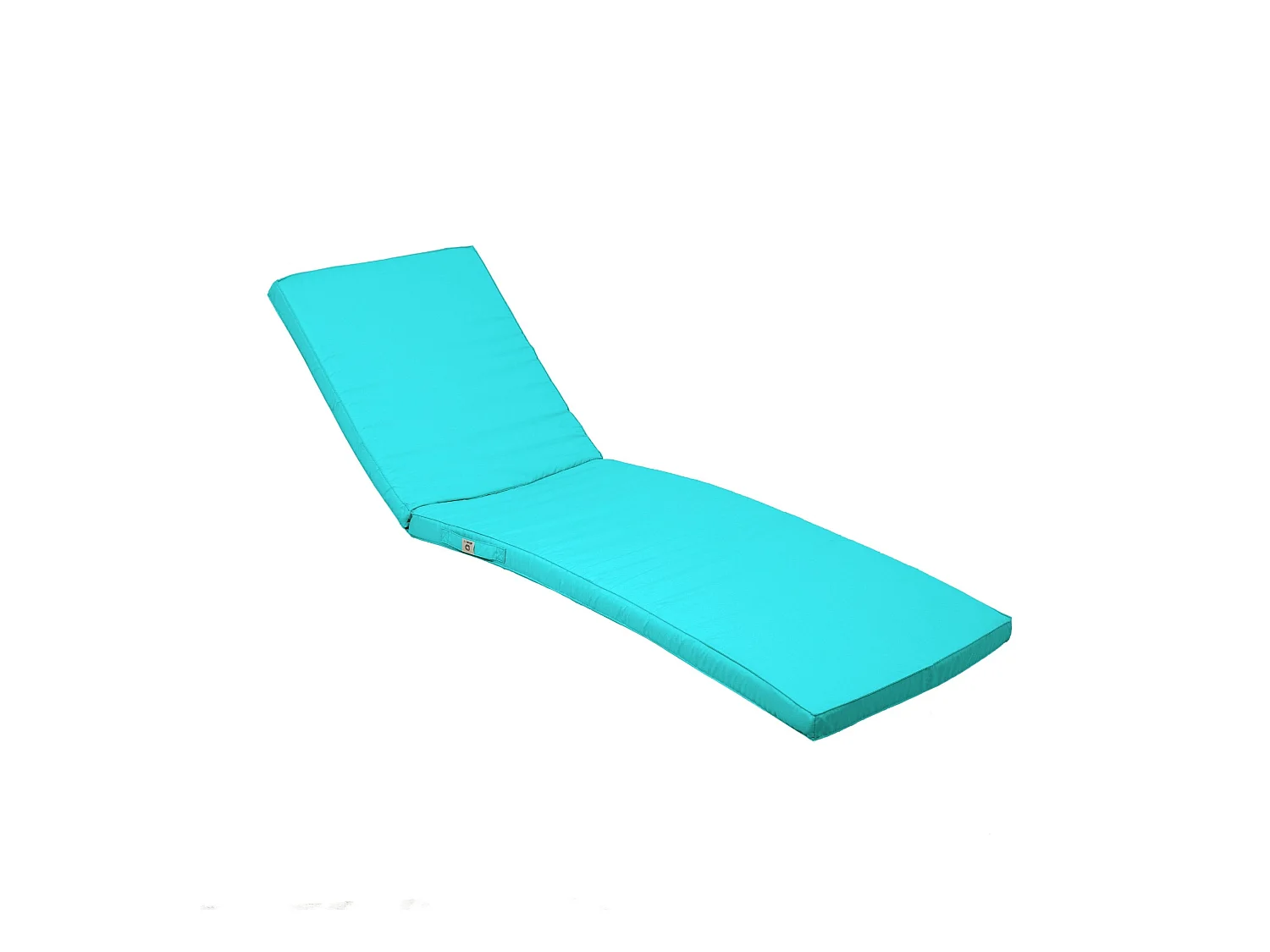 Coussin Bain de Soleil - Matelas pour Transat Dehoussable- 185x60x5cm - Bleu caraibes