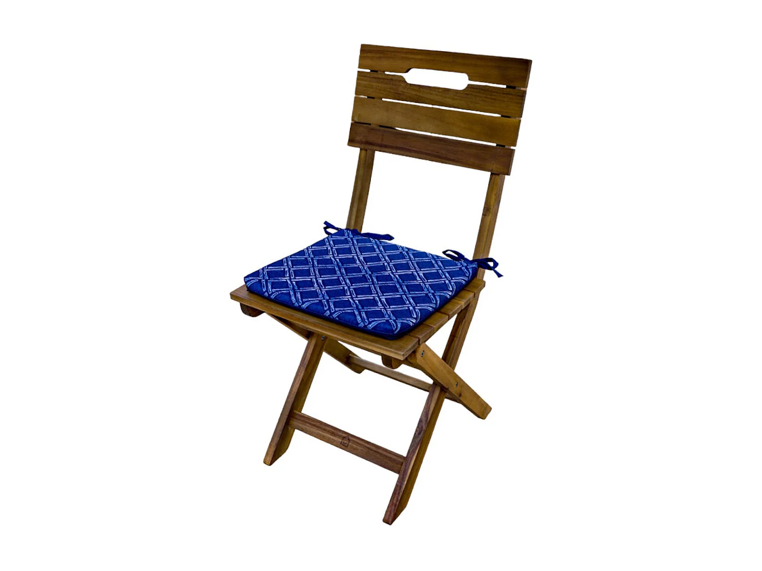 Lot de 4 Galettes de Chaise motif Nautique Bleu 35x35 cm