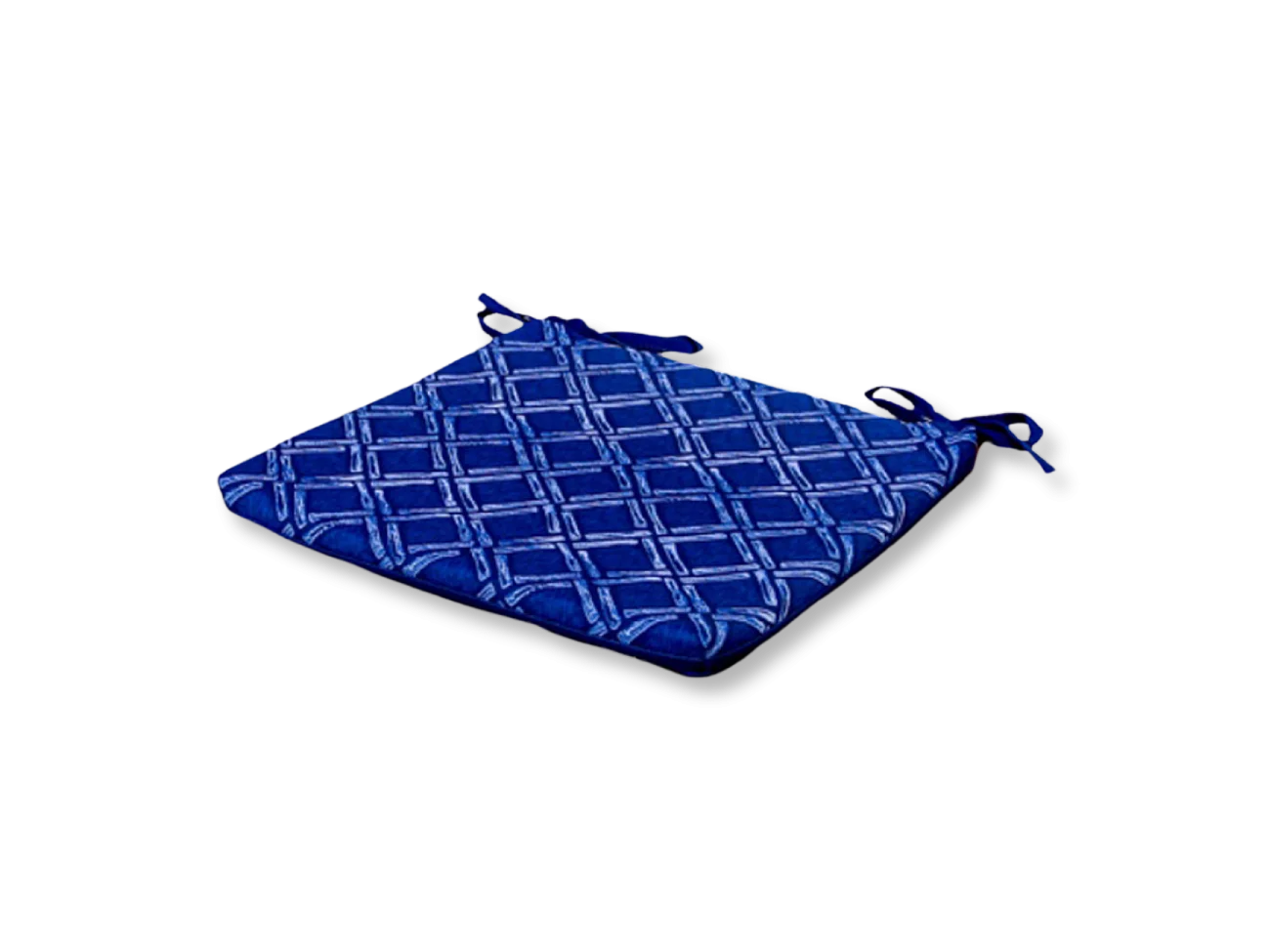 Lot de 4 Galettes de Chaise motif Nautique Bleu 35x35 cm