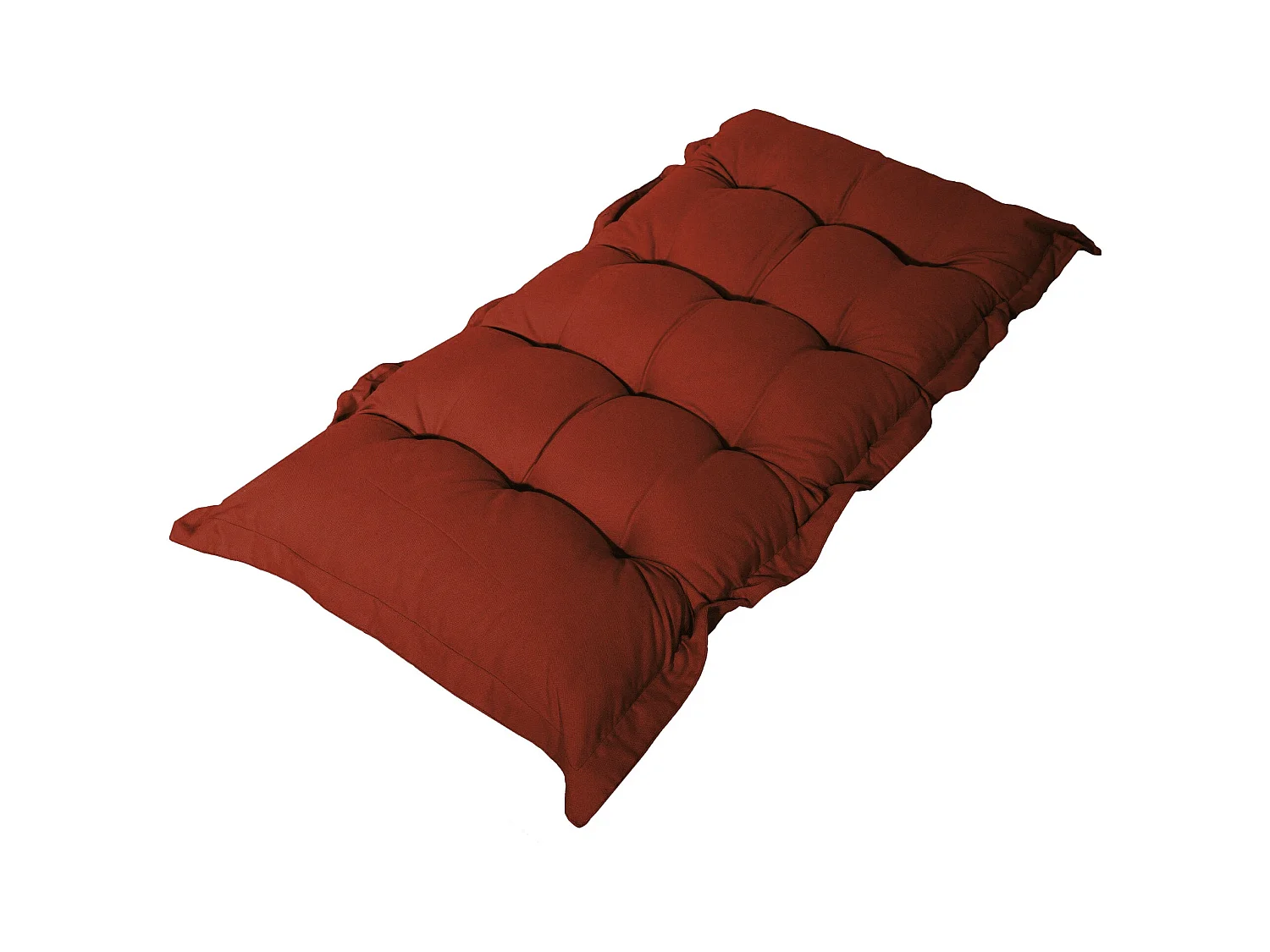 Coussin capitonné Confort Intérieur Extérieur 120x60cm - Terracotta