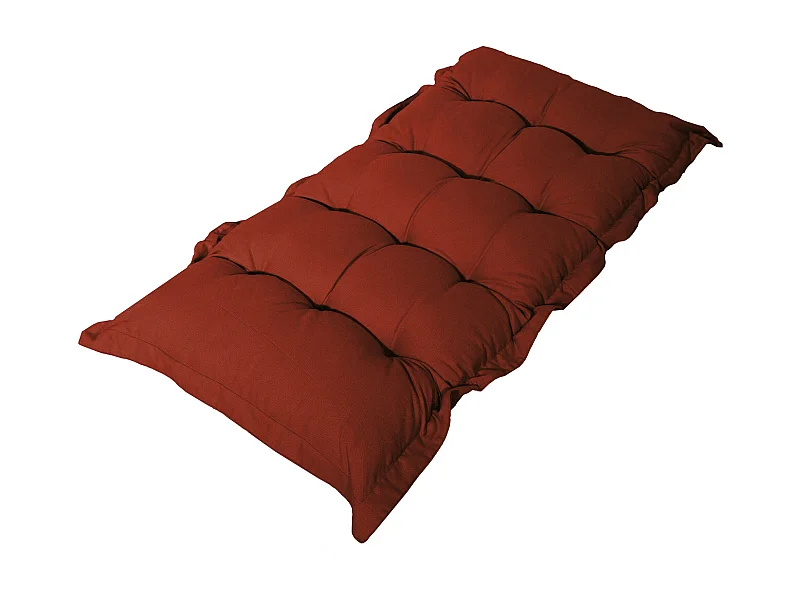 Coussin capitonné Confort Intérieur Extérieur 120x60cm - Terracotta