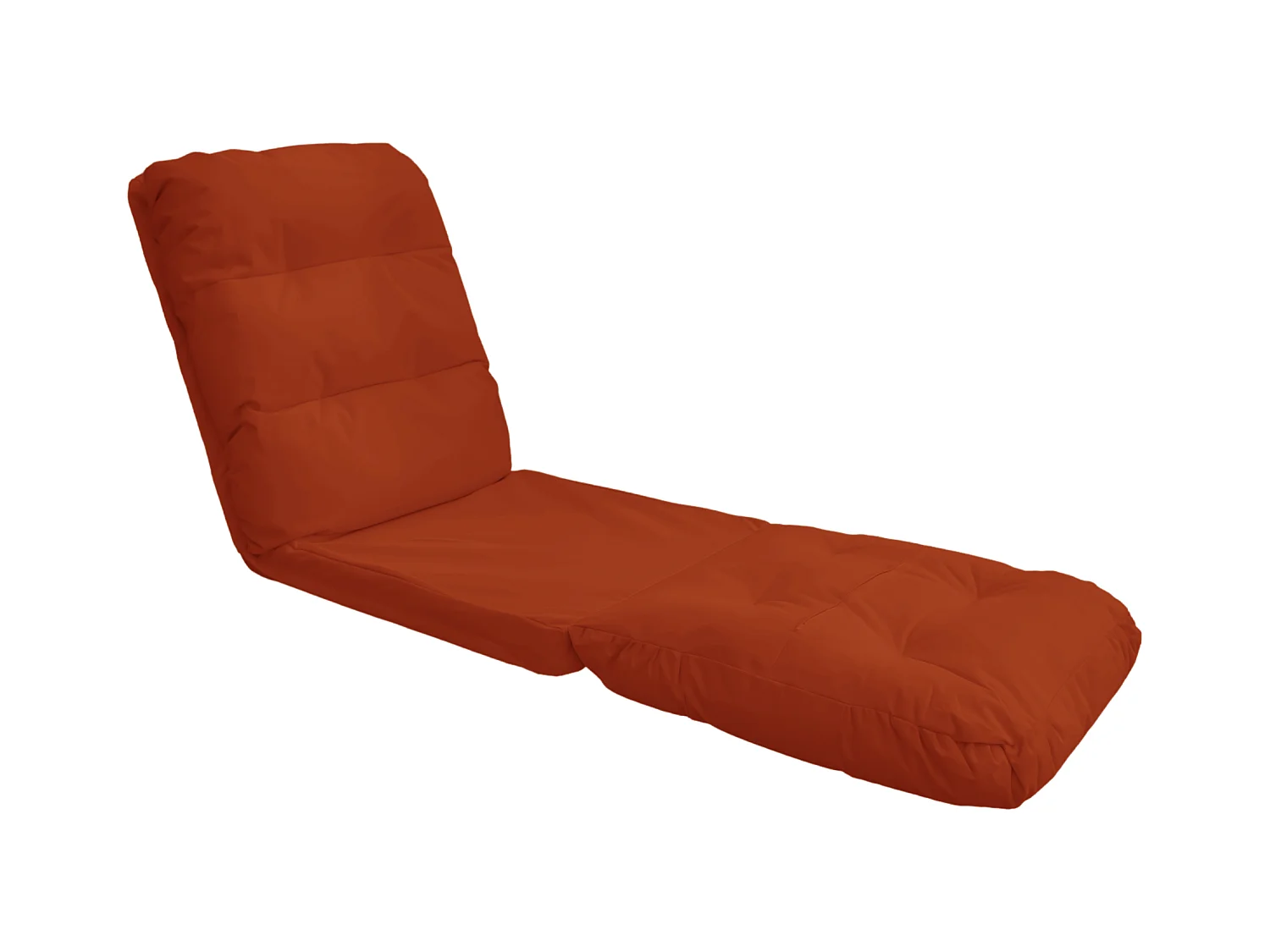 Fauteuil Convertible avec Dossier Réglable à 6 Positions Terracotta