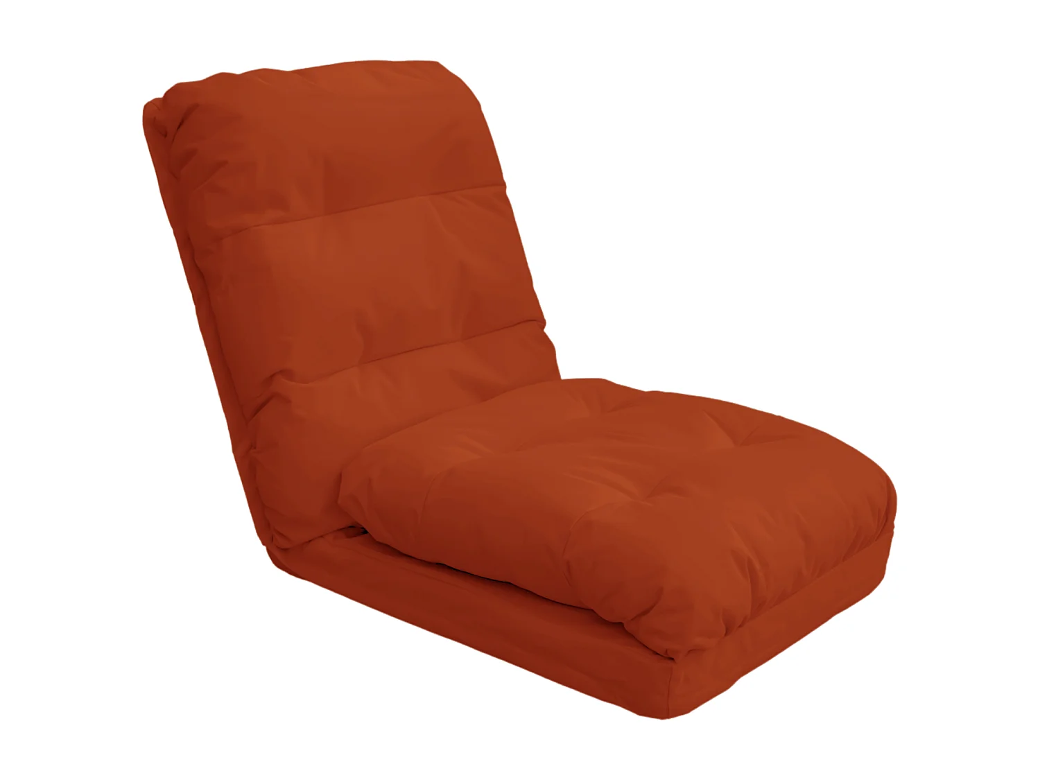 Fauteuil Convertible avec Dossier Réglable à 6 Positions Terracotta