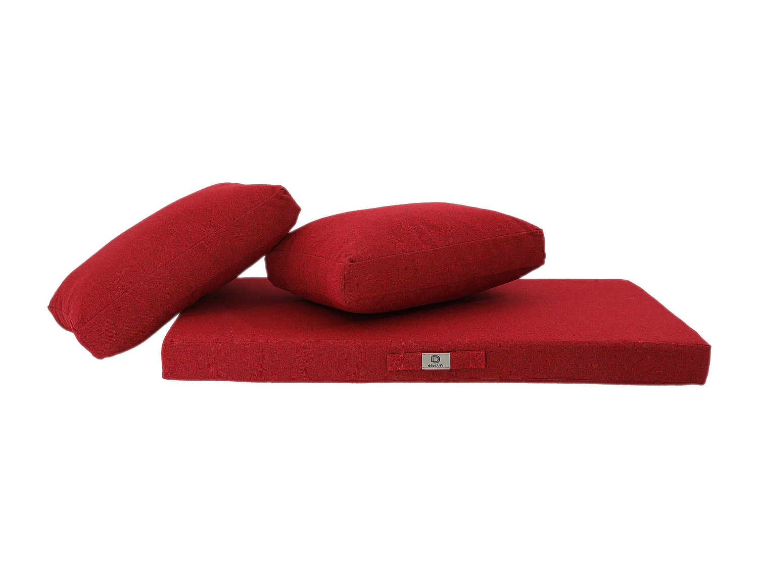 Coussins pour salon de jardin déhoussable 120x60cm Rouge bordeaux