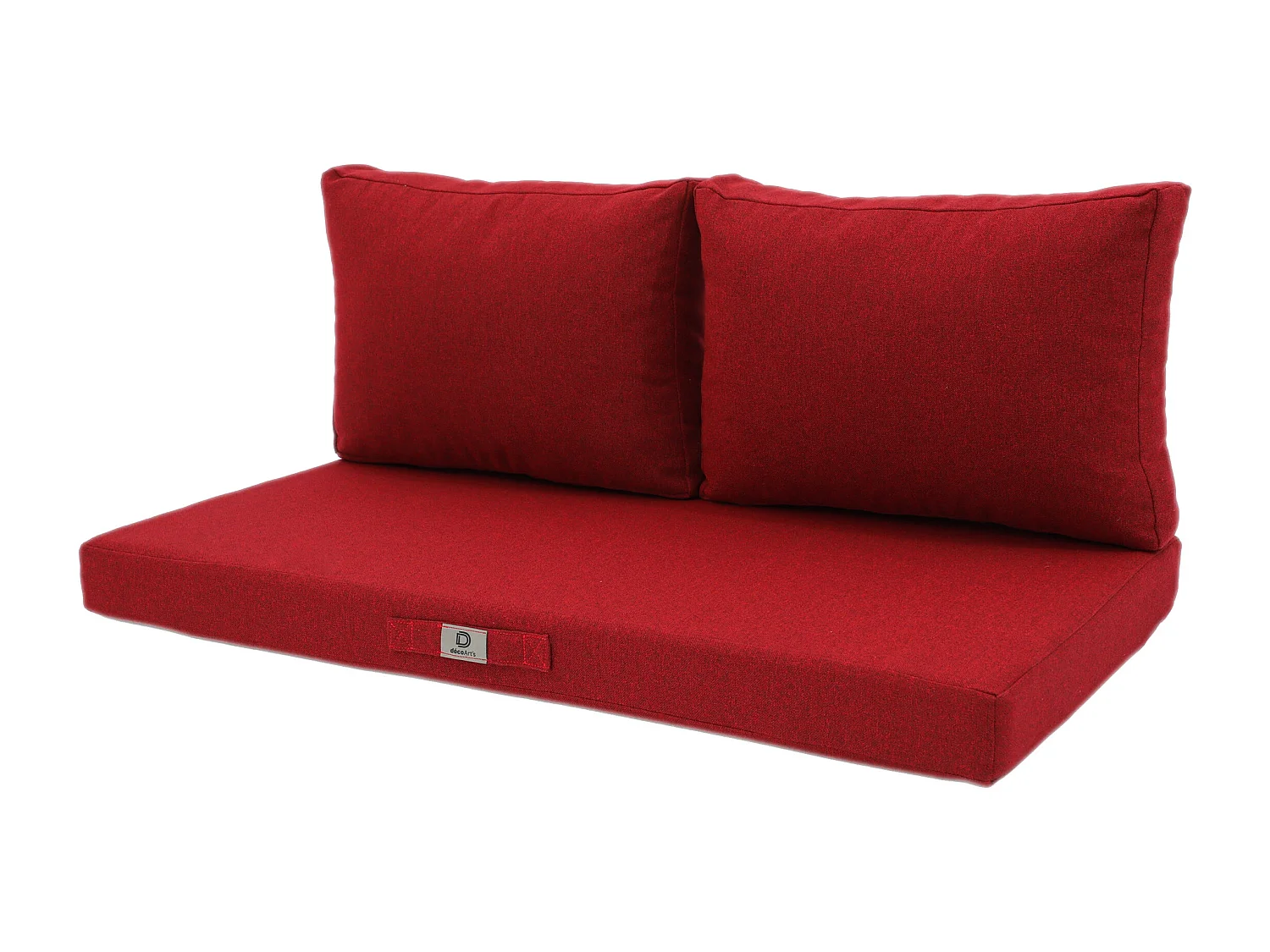 Coussins pour salon de jardin déhoussable 120x60cm Rouge bordeaux
