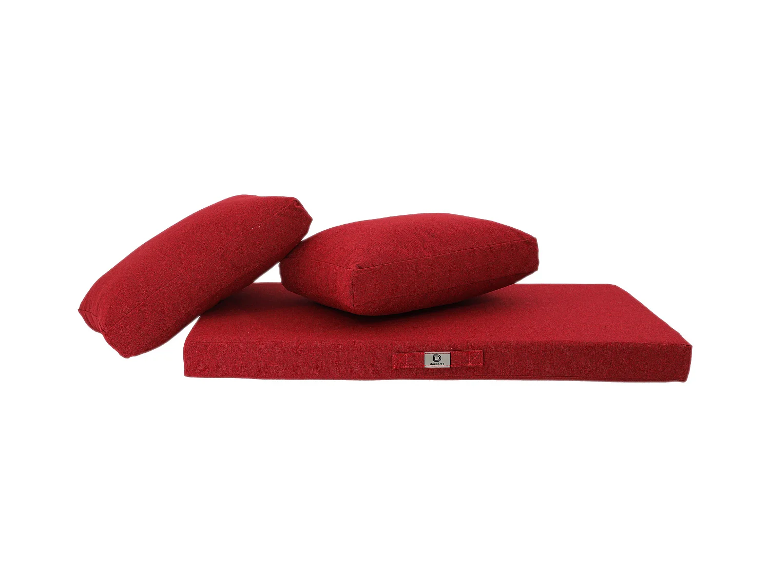 Coussins pour salon de jardin déhoussable 120x60cm Rouge bordeaux