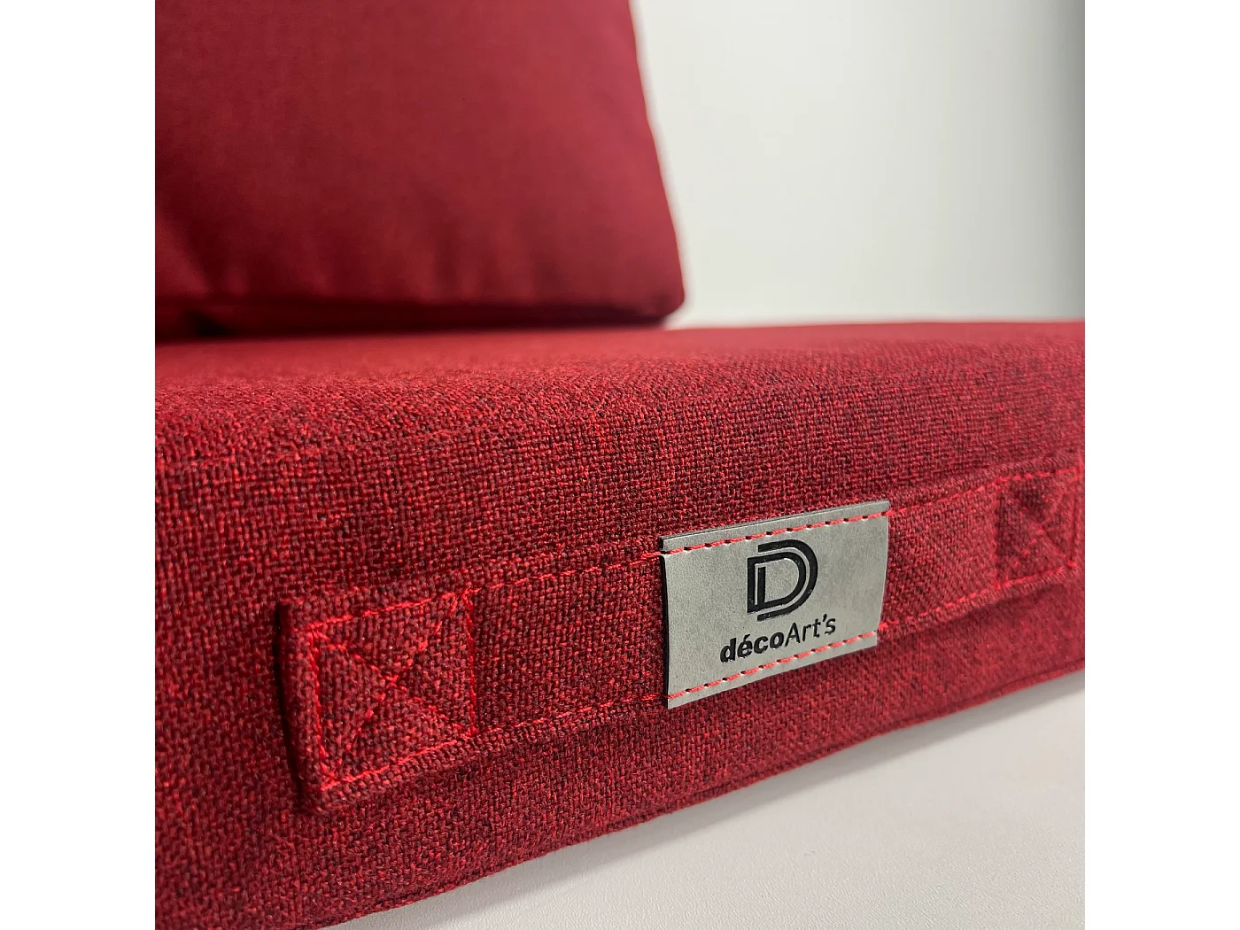 Coussins pour salon de jardin déhoussable 120x60cm Rouge bordeaux