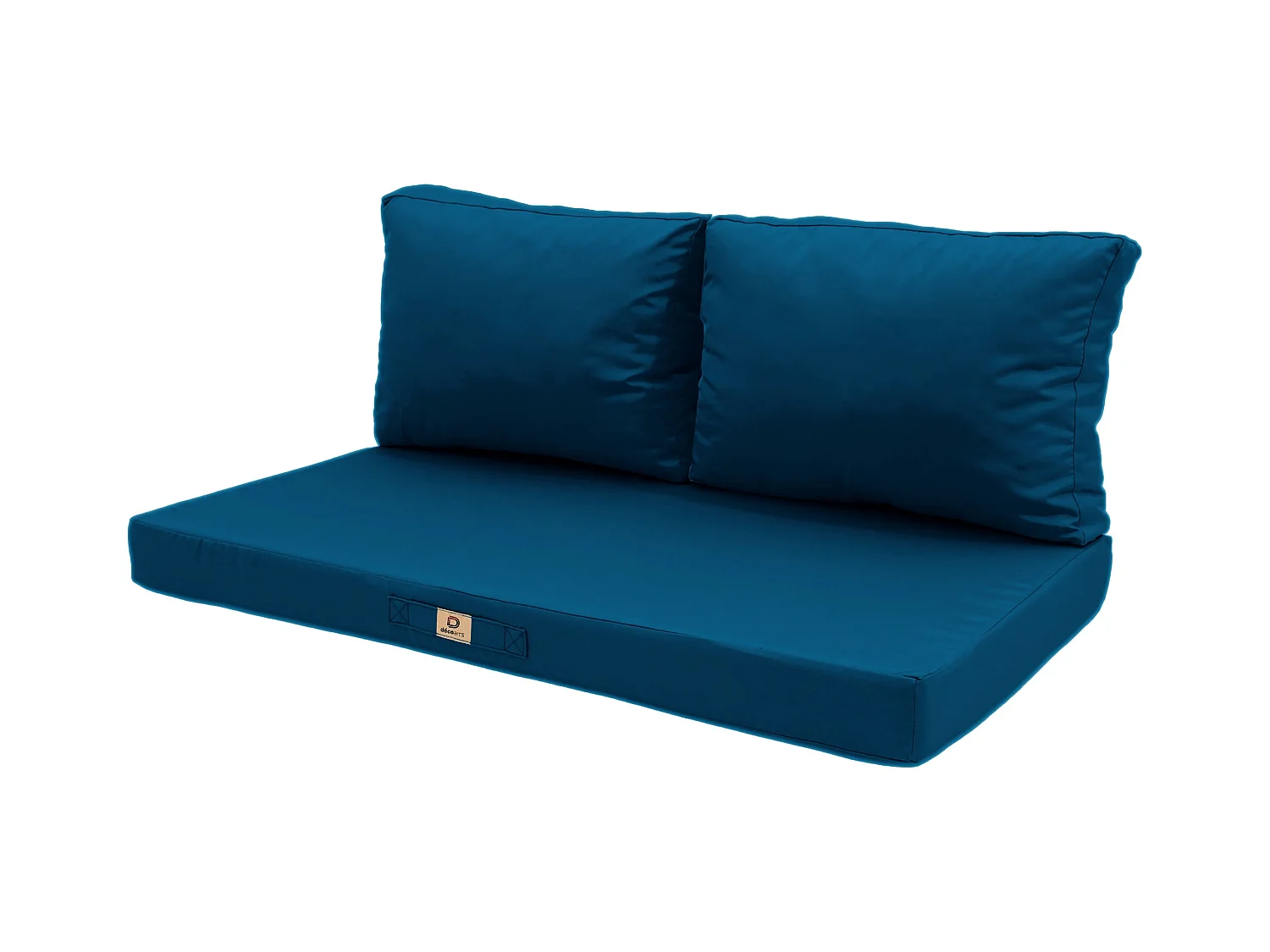 Coussins pour salon de jardin déhoussable 100x50cm Bleu pétrole
