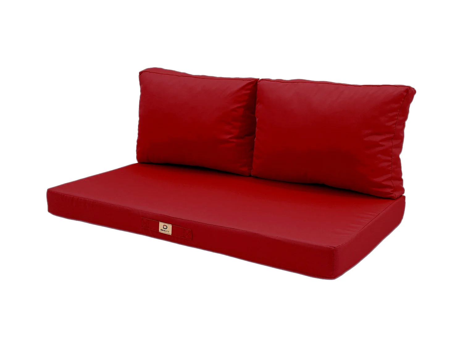 Coussins pour salon de jardin déhoussable 120x60cm Rouge