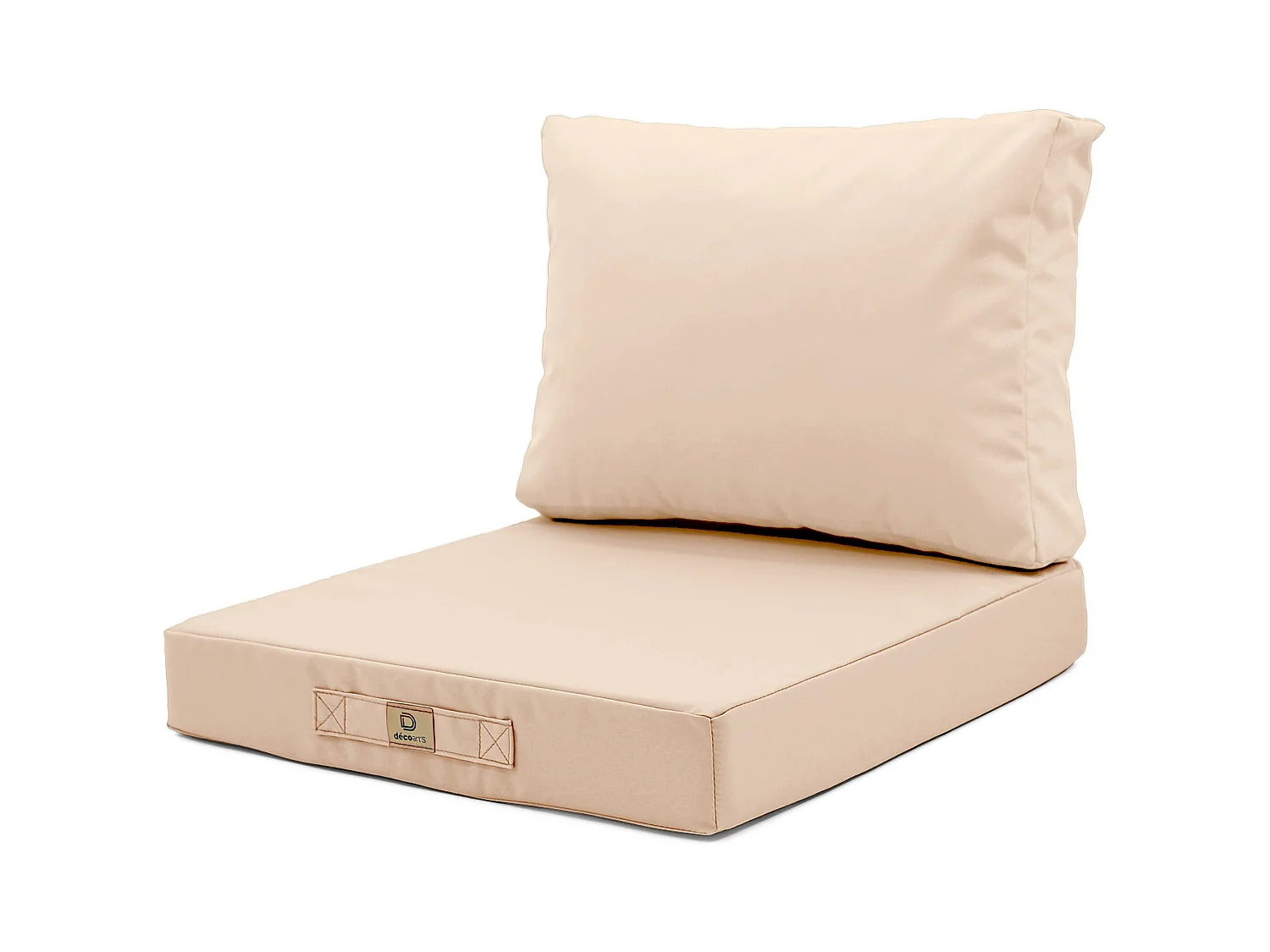 Coussins pour salon de jardin déhoussable 50x50cm Beige