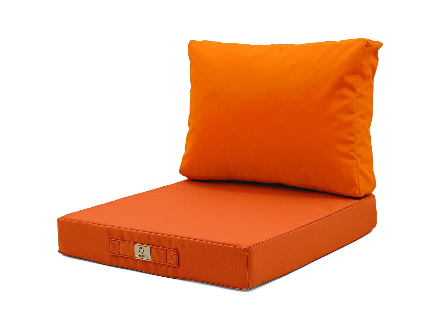 Coussin pour salon de jardin déhoussable 60x60cm Orange