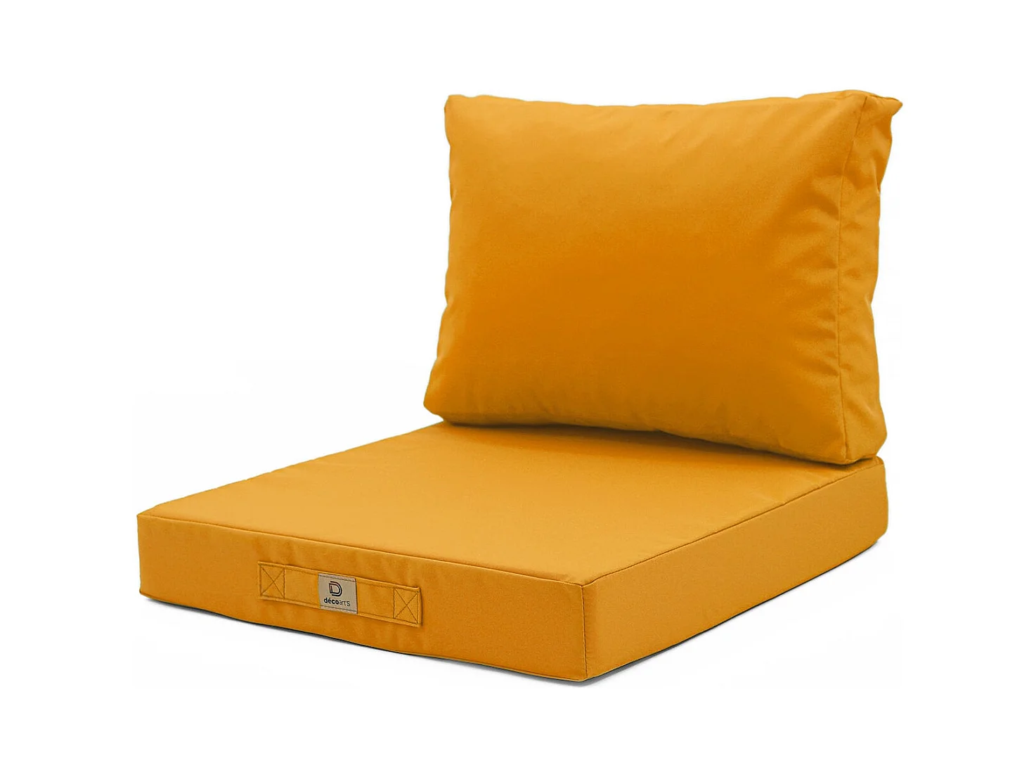 Coussins pour salon de jardin déhoussable 50x50cm Jaune