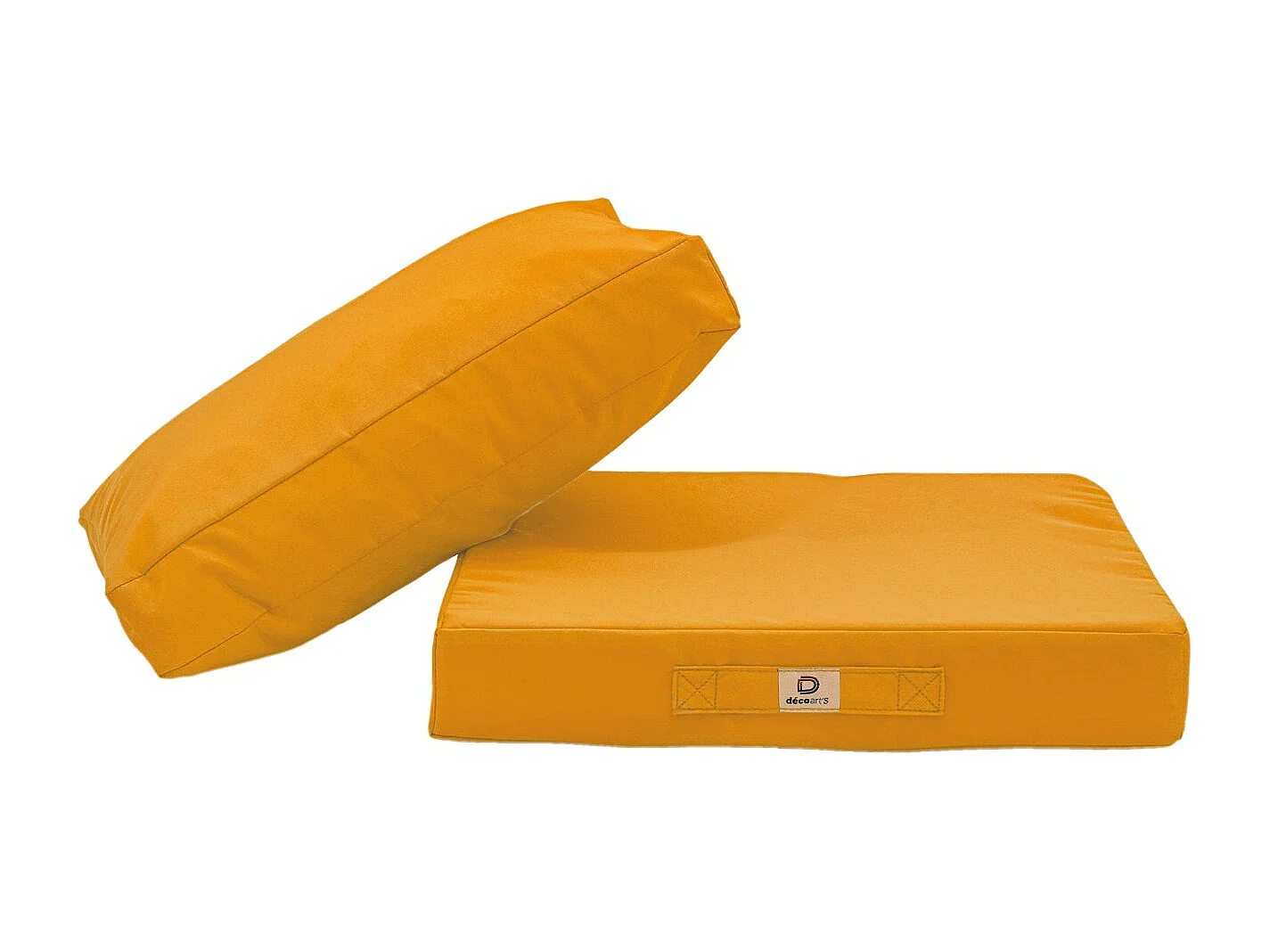 Coussins pour salon de jardin déhoussable 50x50cm Jaune