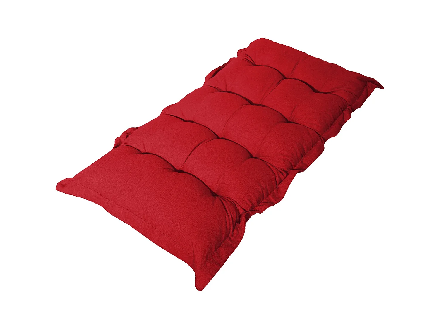 Coussin capitonné Confort Intérieur Extérieur 120x60cm - Rouge