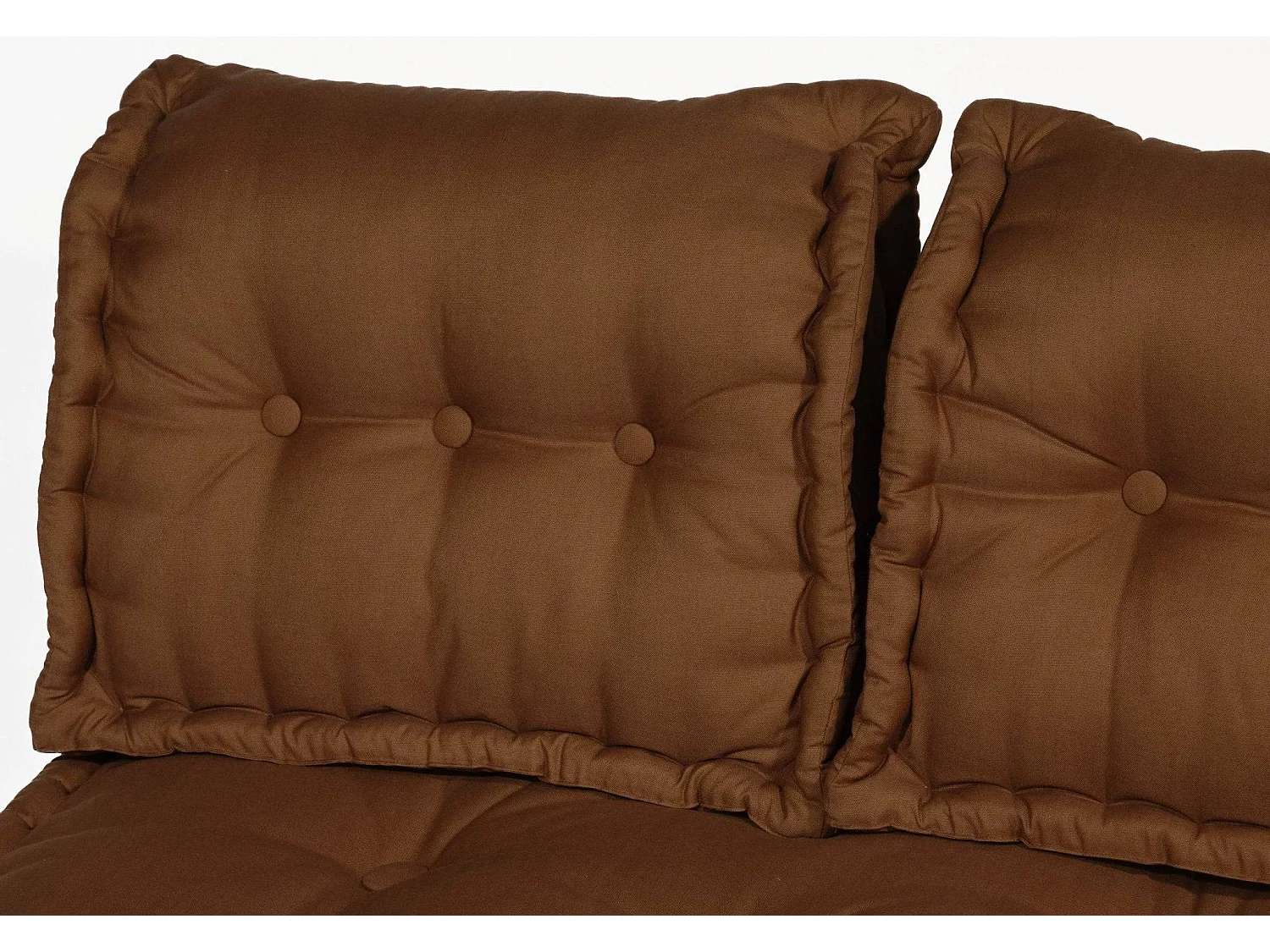 Coussins palette capitonné 120x80x20cm Rouille