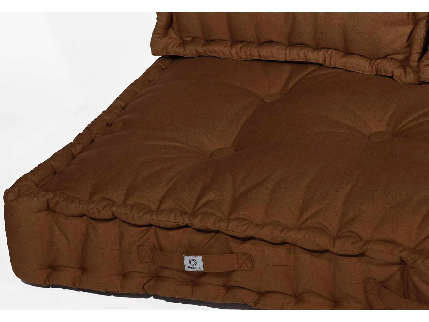 Coussins palette capitonné 120x80x20cm Rouille