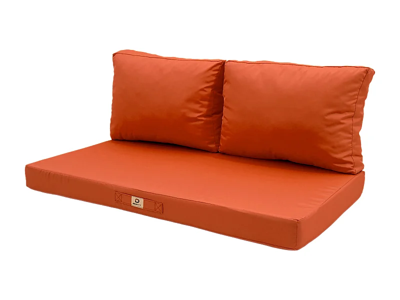 Coussins pour salon de jardin déhoussable 120x60cm Orange