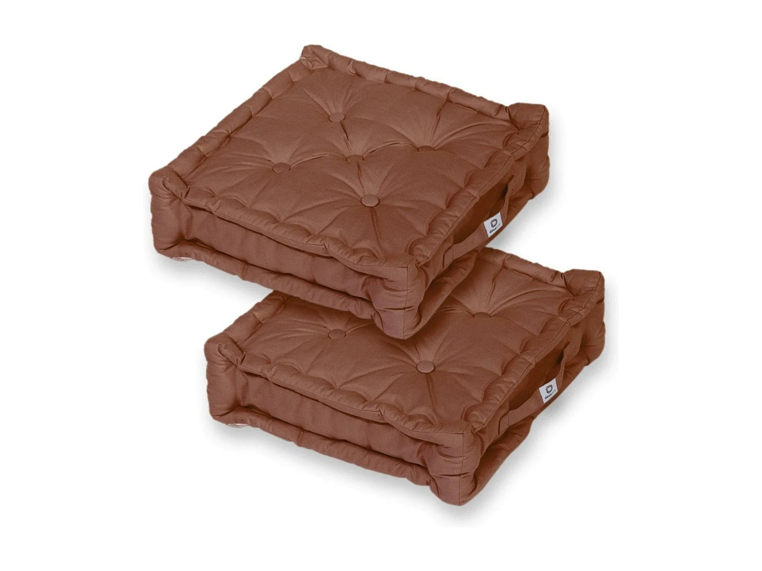 Coussin de sol lot de 2  - 50 x 50 cm Rouille