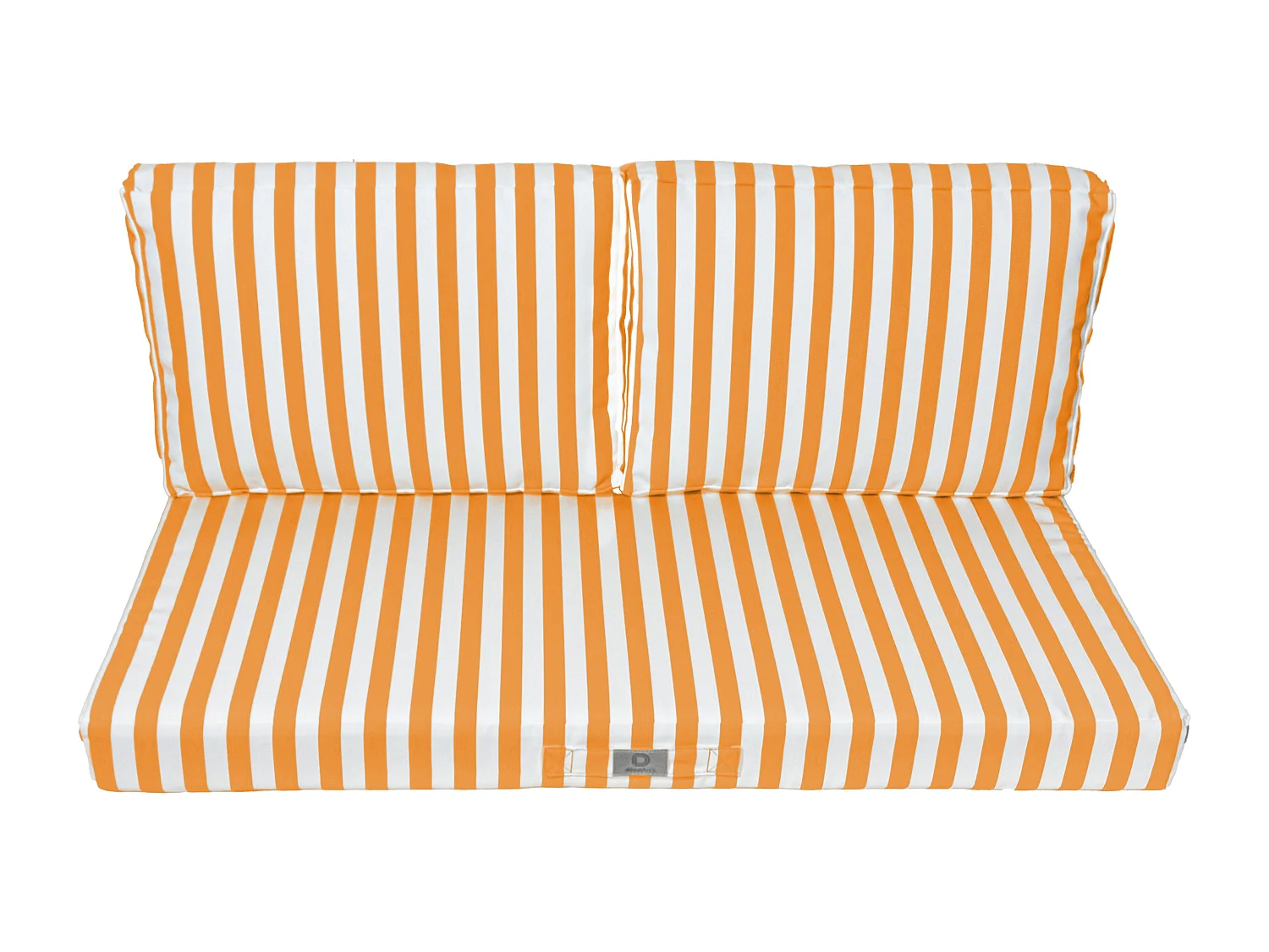 Coussins pour salon de jardin déhoussable 100x50cm - Rayure Jaunes
