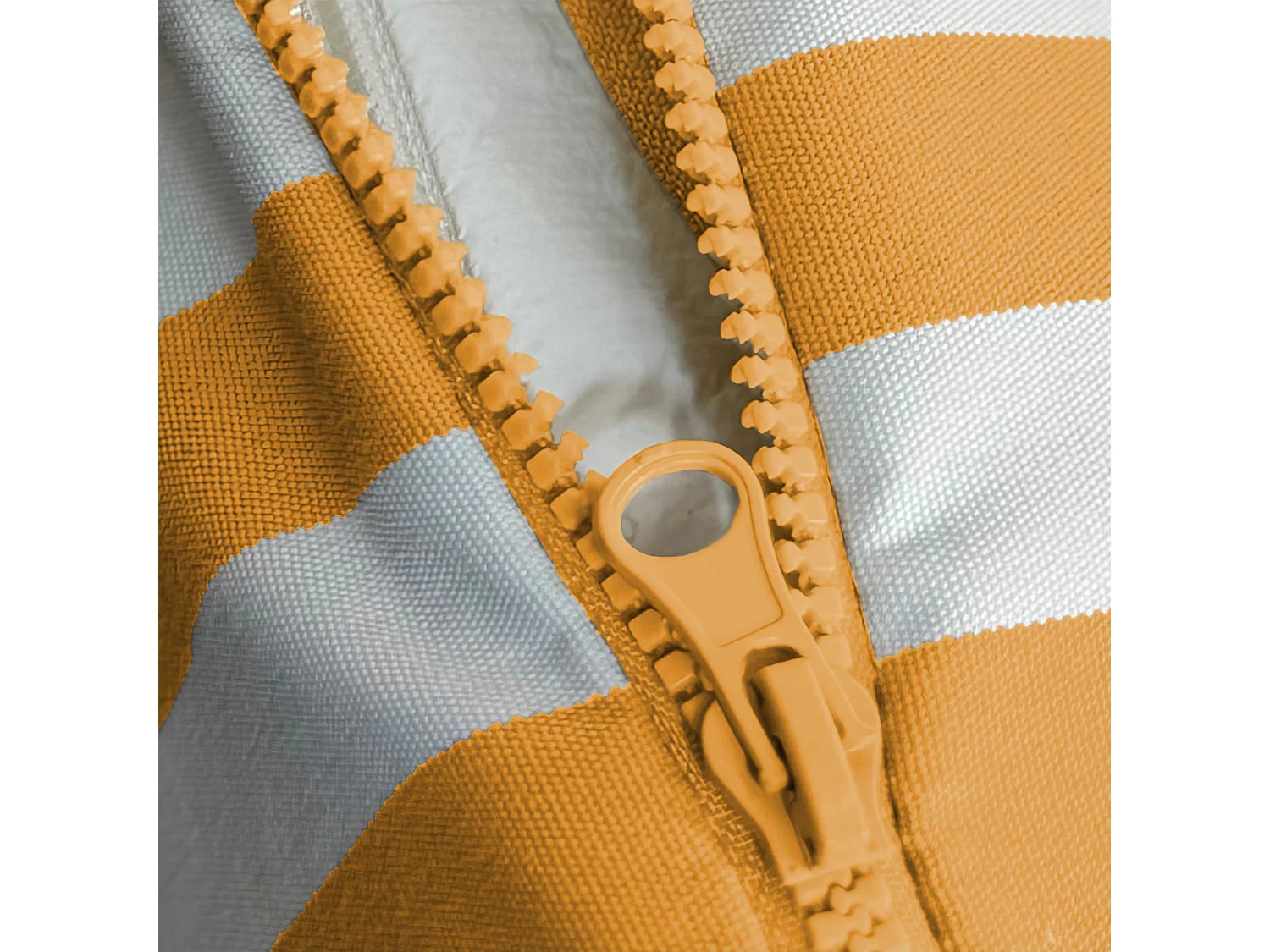 Coussins pour salon de jardin déhoussable 100x50cm - Rayure Jaunes