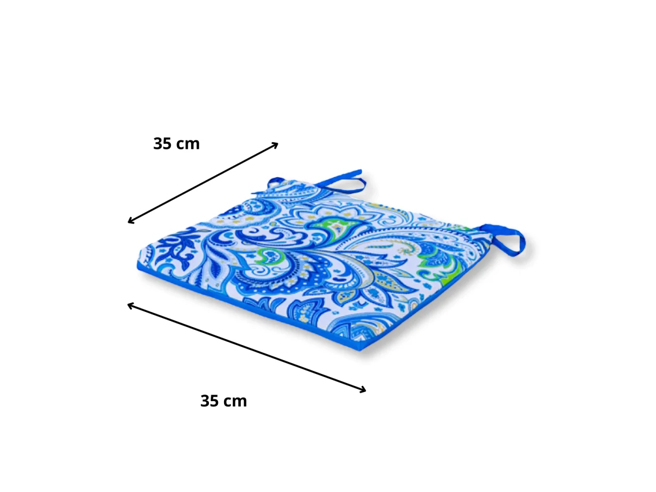 Lot de 4 Galettes de Chaise 35x35x3 cm motif Arabesque