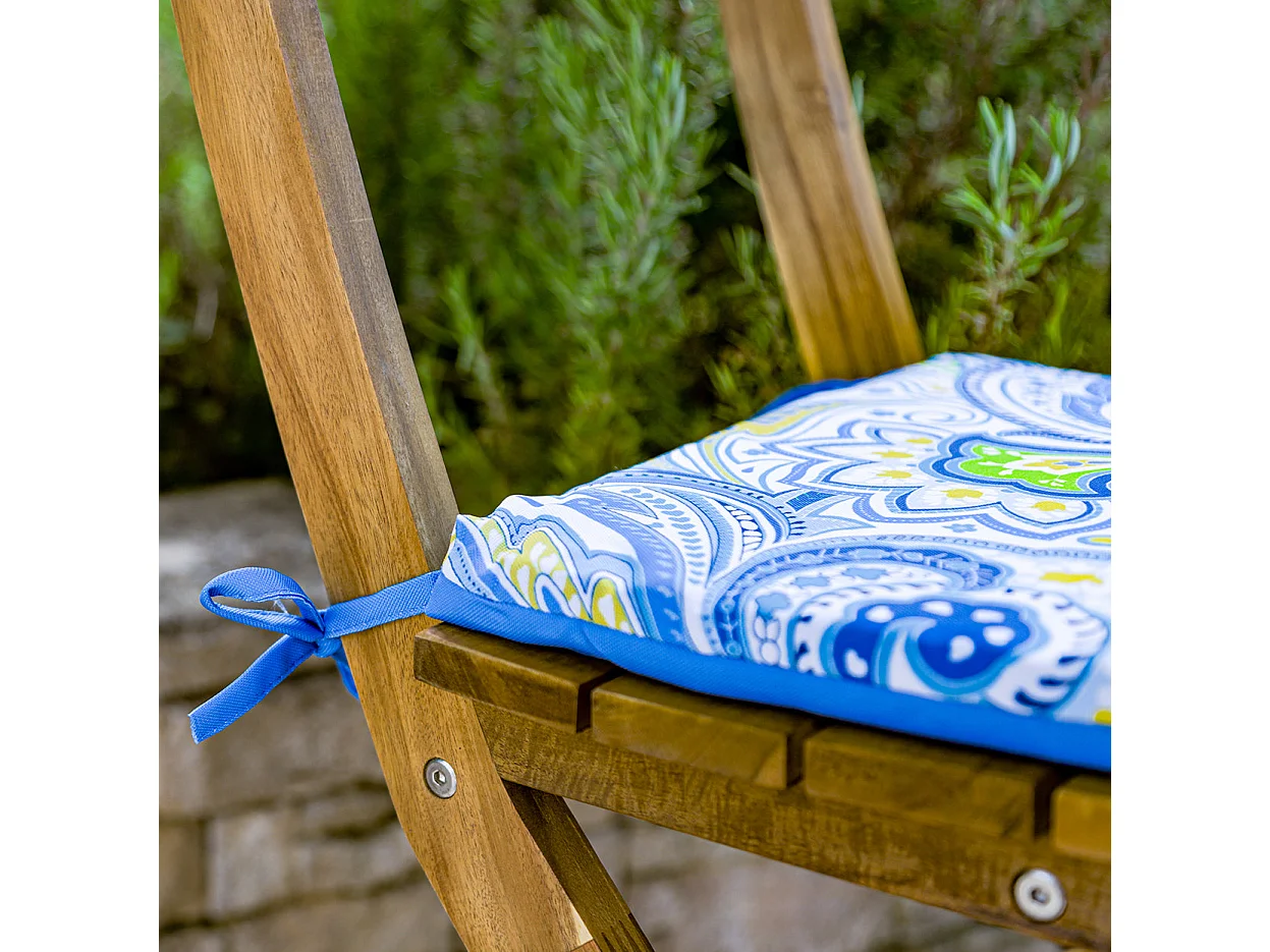 Lot de 4 Galettes de Chaise 35x35x3 cm motif Arabesque