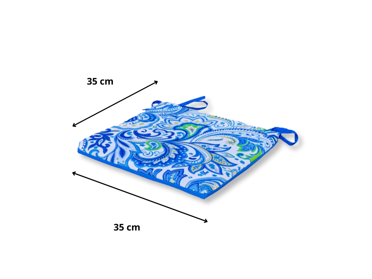 Lot de 4 Galettes de Chaise motif Arabesque 35x35 cm