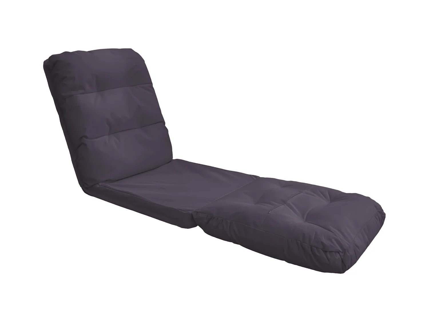 Fauteuil Convertible avec Dossier Réglable à 6 Positions Gris foncé