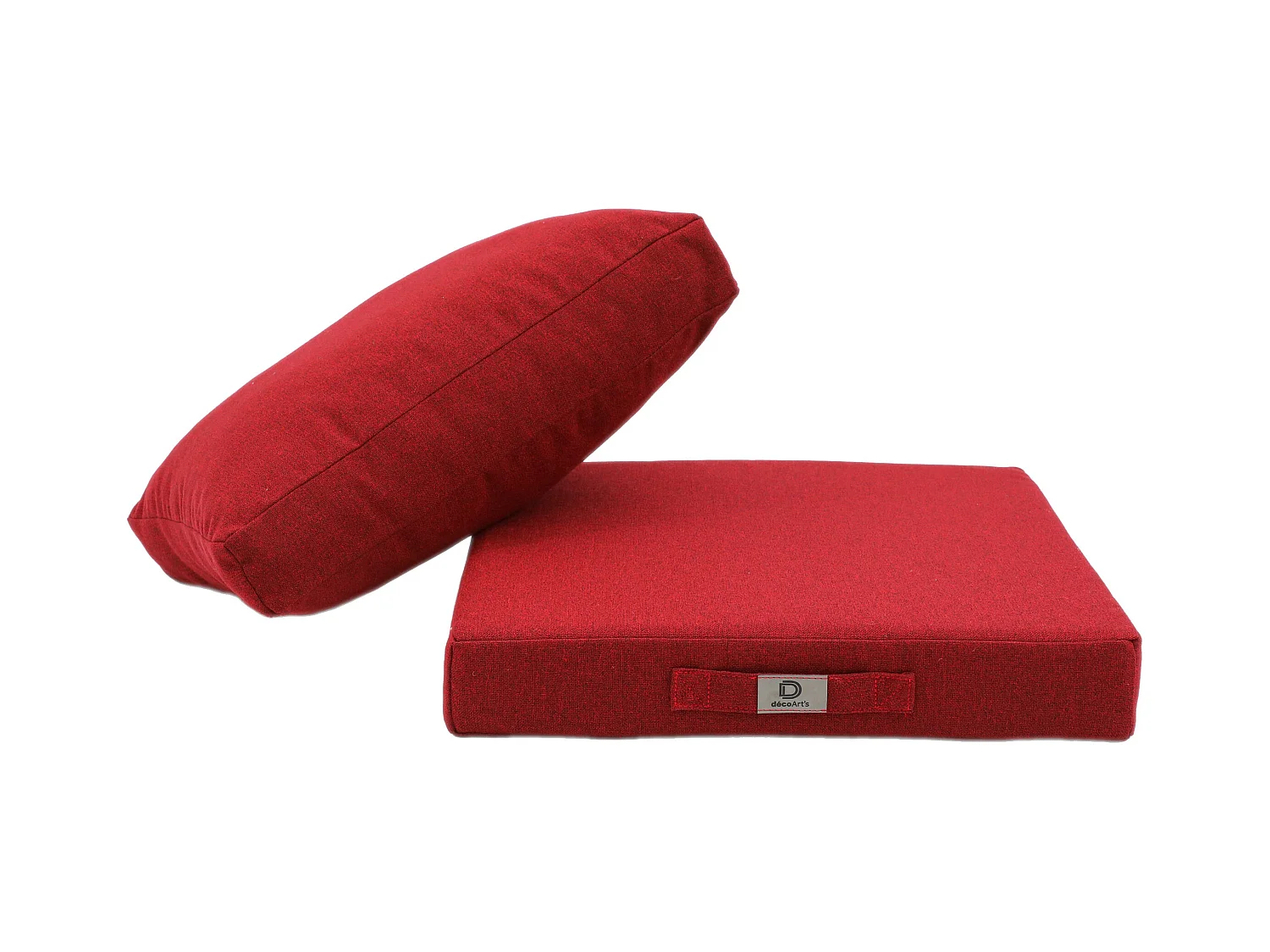 Coussins pour salon de jardin déhoussable 60x60cm Rouge bordeaux