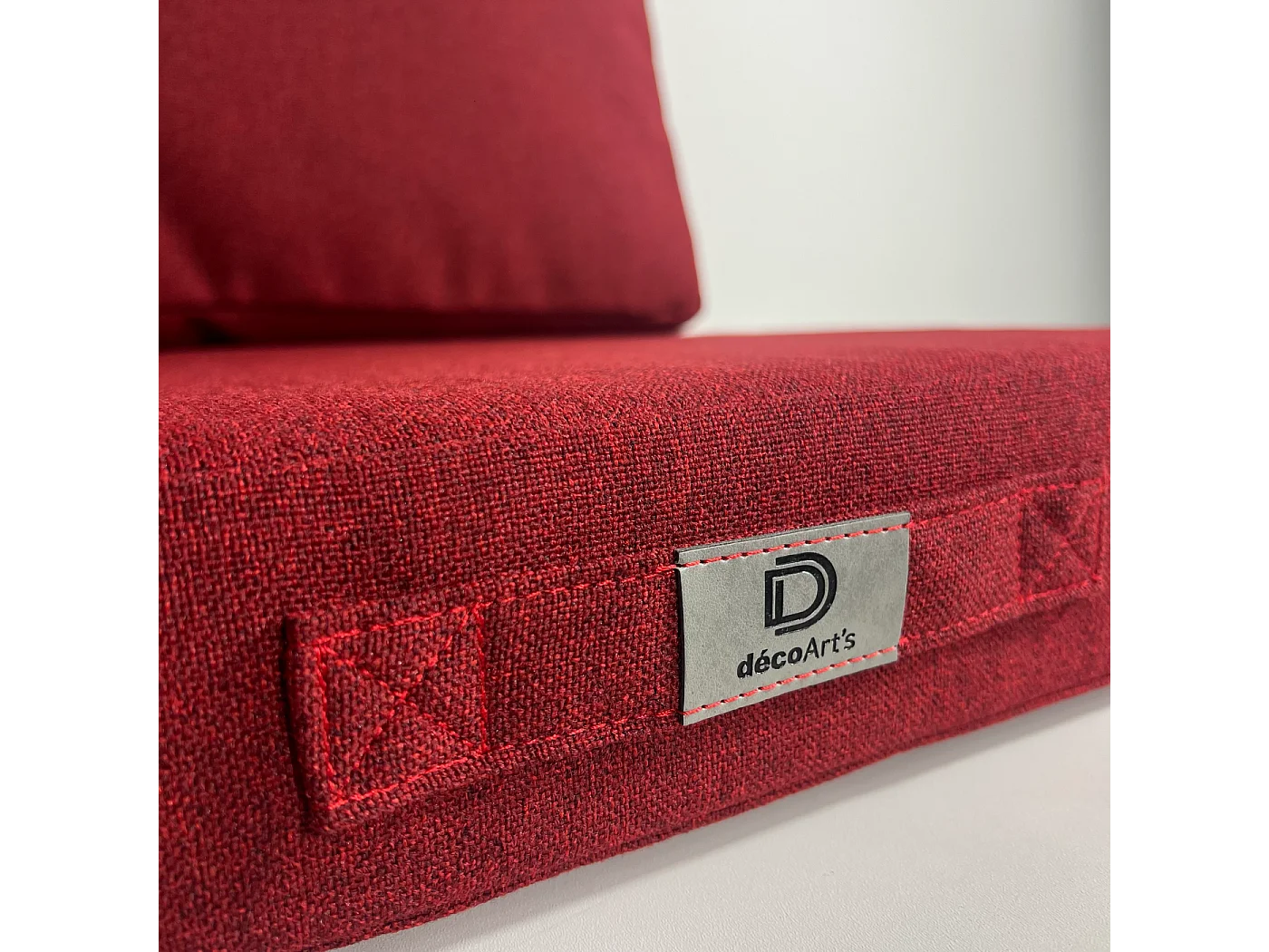 Coussins pour salon de jardin déhoussable 60x60cm Rouge bordeaux